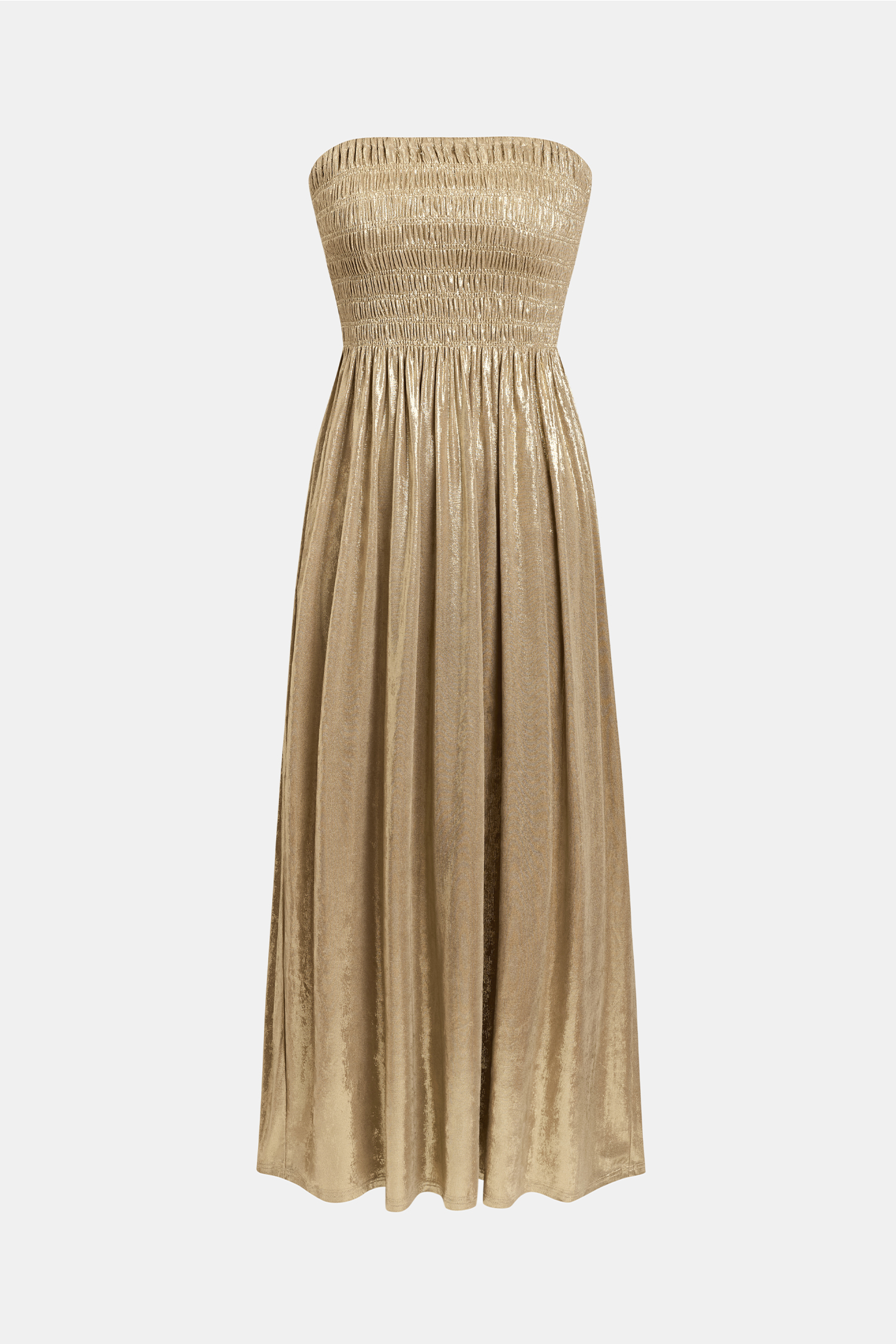 Robe longue col droit