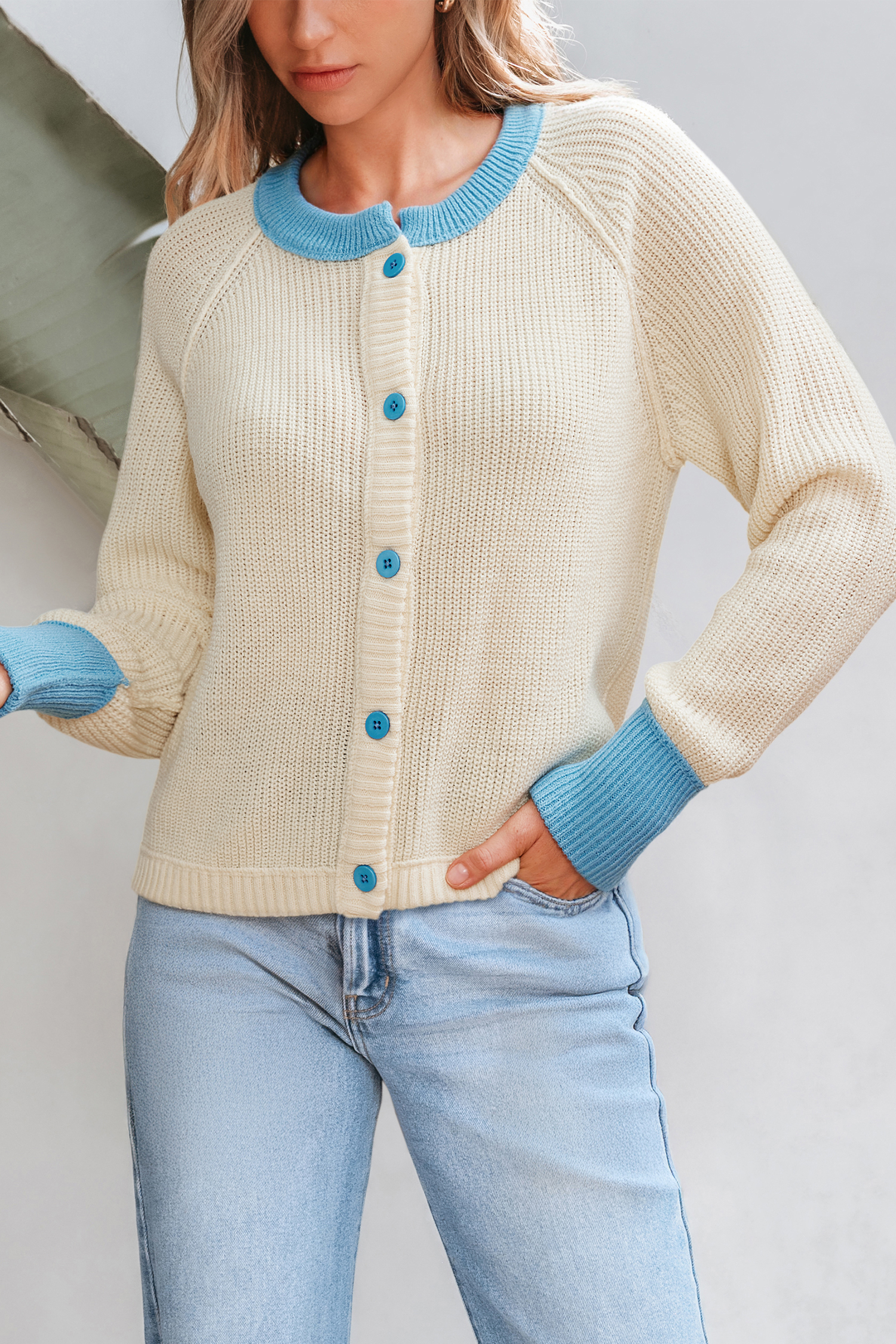 Cupshe Split Decision Colorblock Cardigan