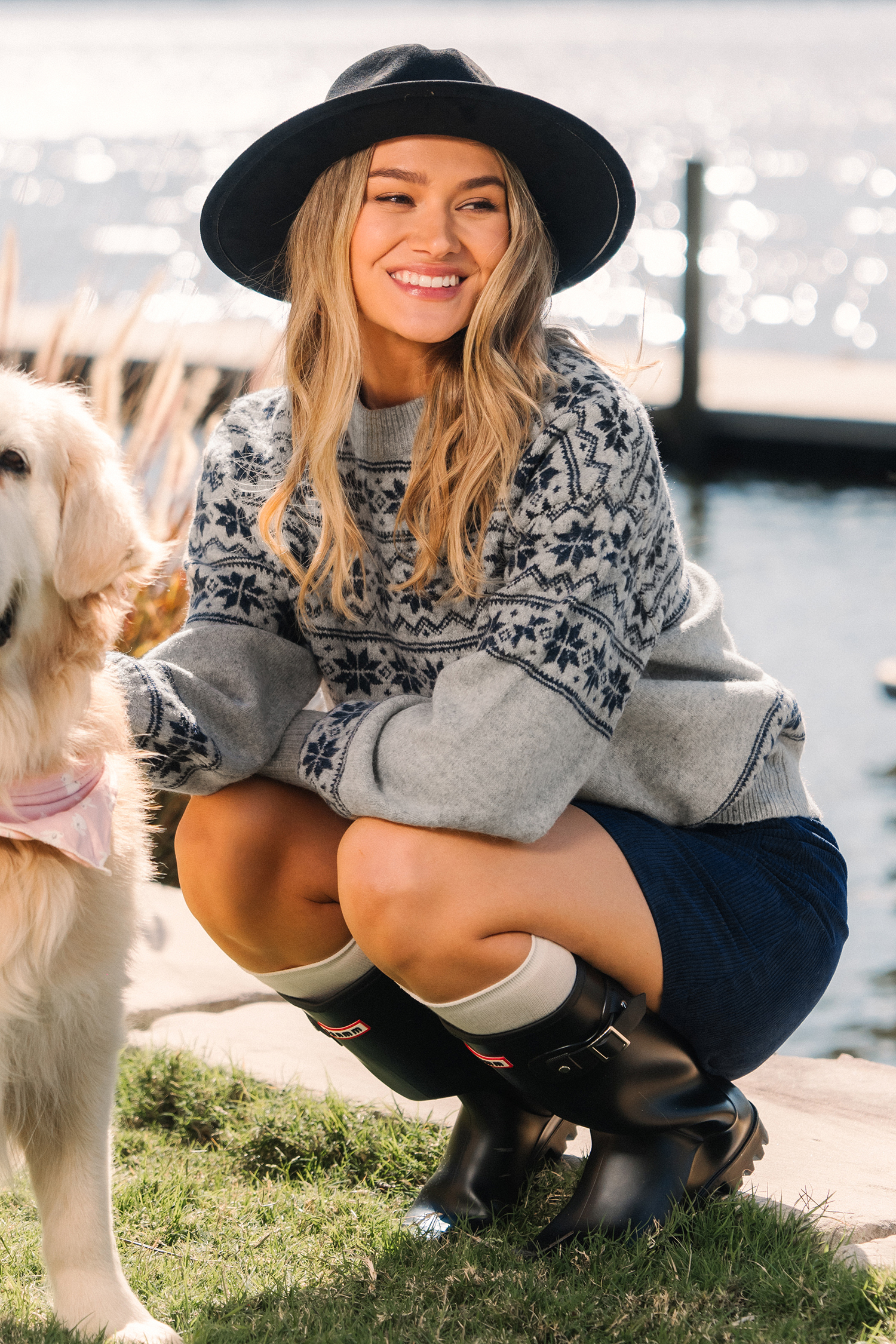 Cupshe Raining Snowflakes Christmas Sweater