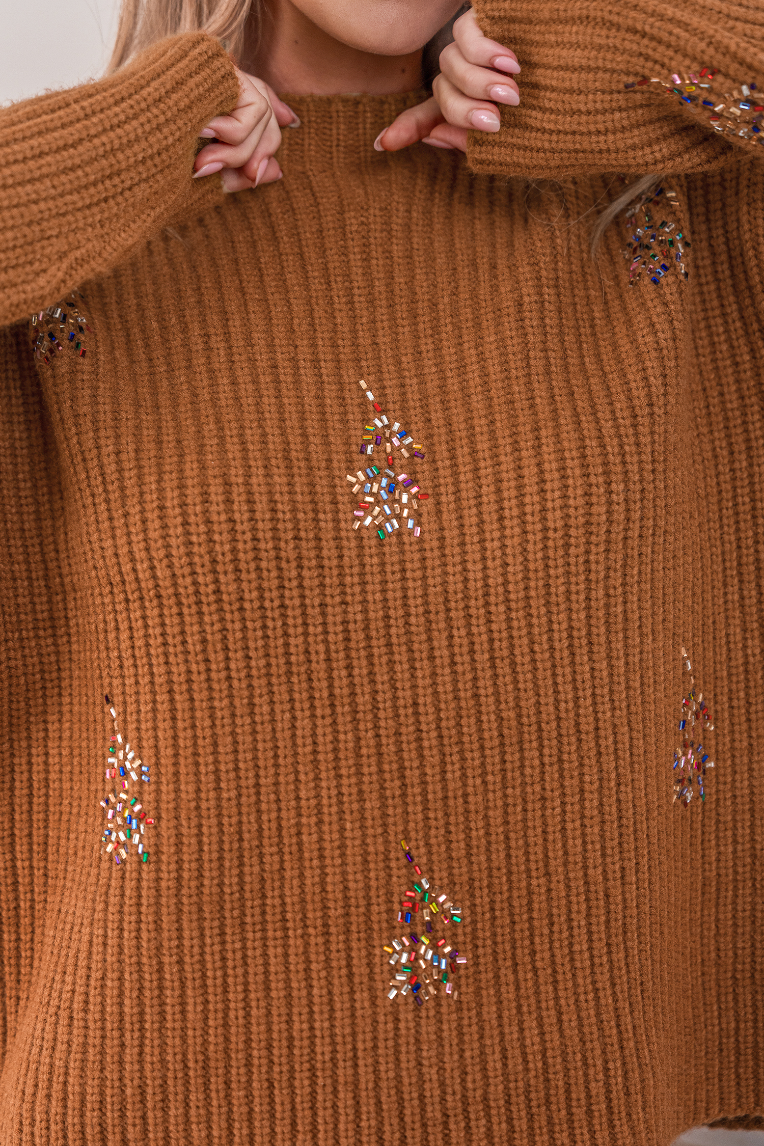 Cupshe Just Warming Up Orange Sweater In Brown