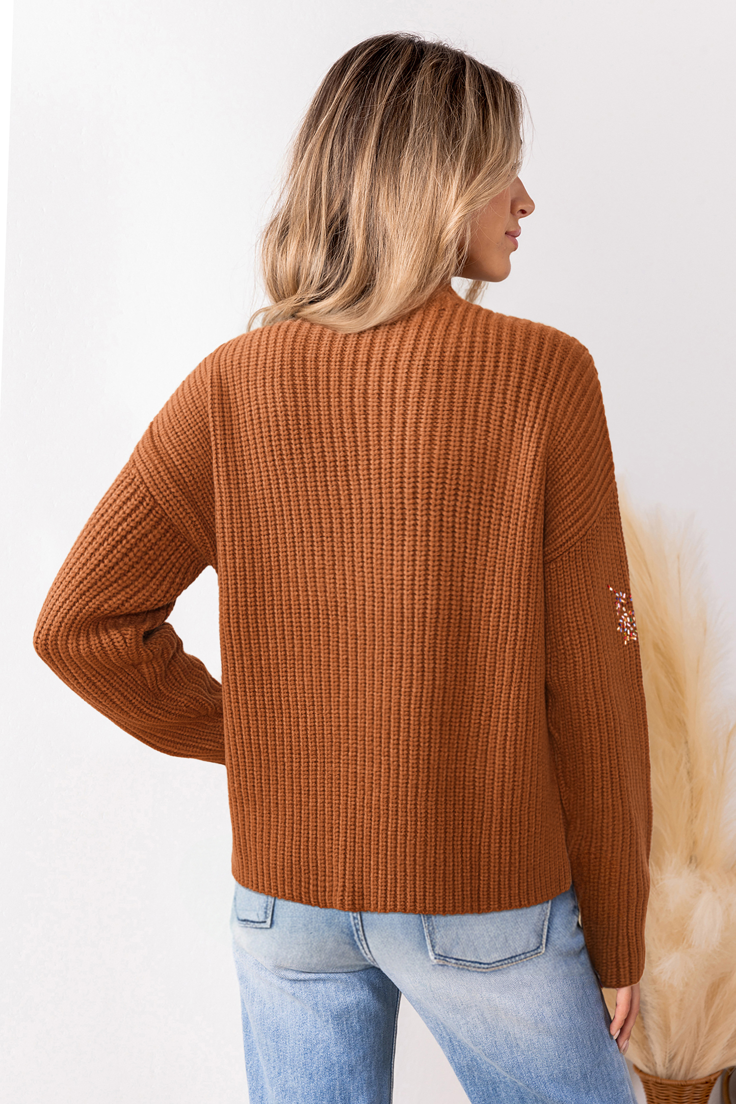 Cupshe Just Warming Up Orange Sweater In Brown
