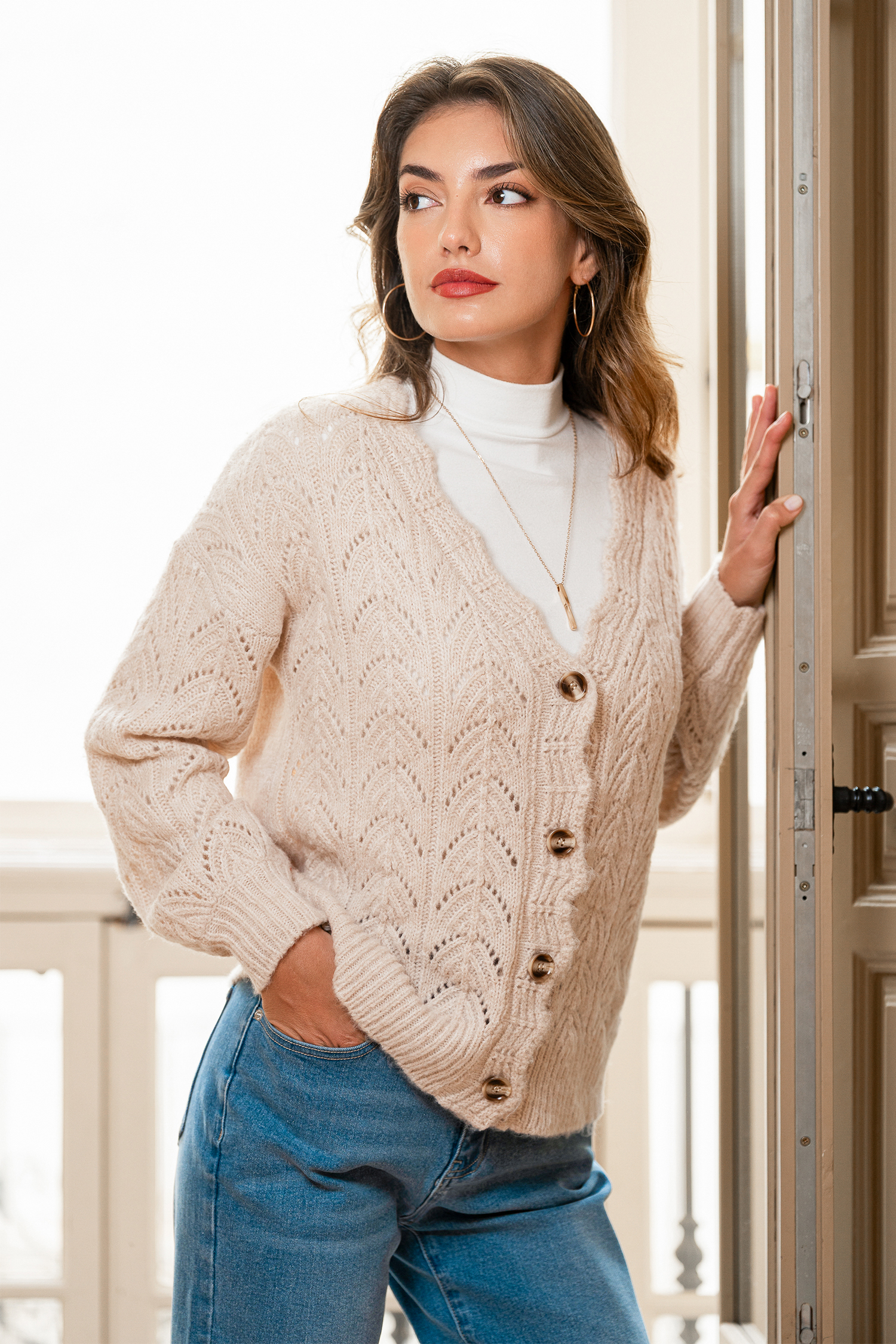 Cupshe Extra Cozy Beige Cardigan In Neutral
