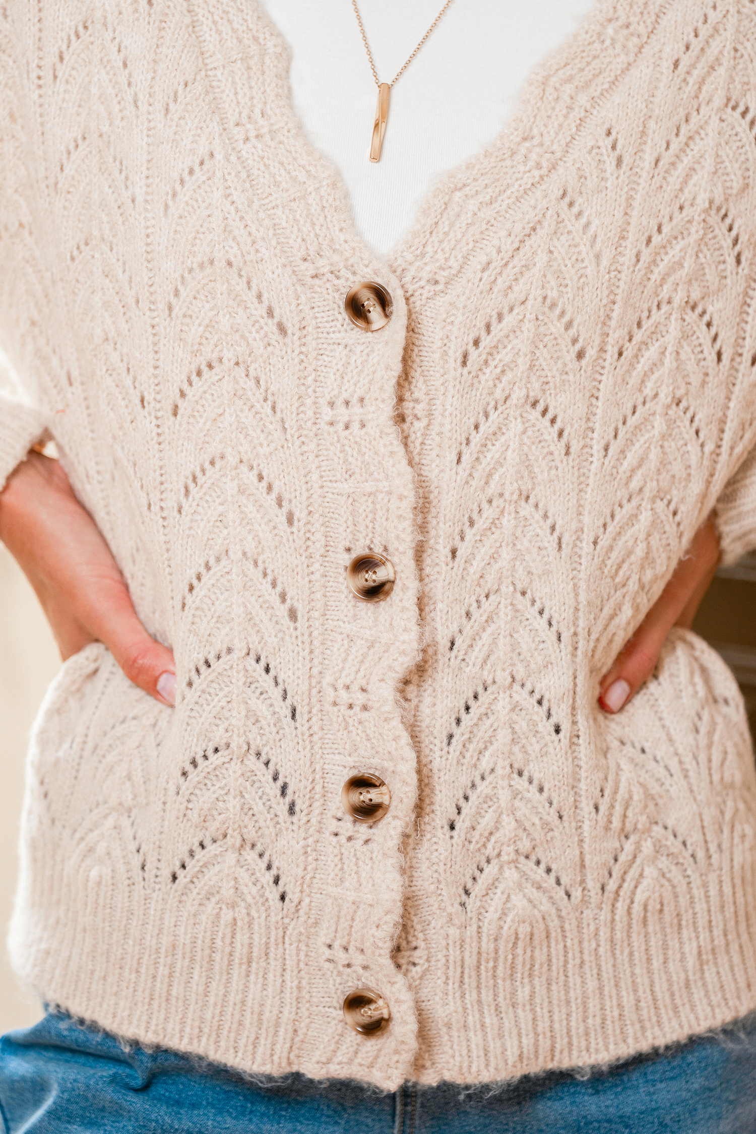 Cupshe Extra Cozy Beige Cardigan In Neutral
