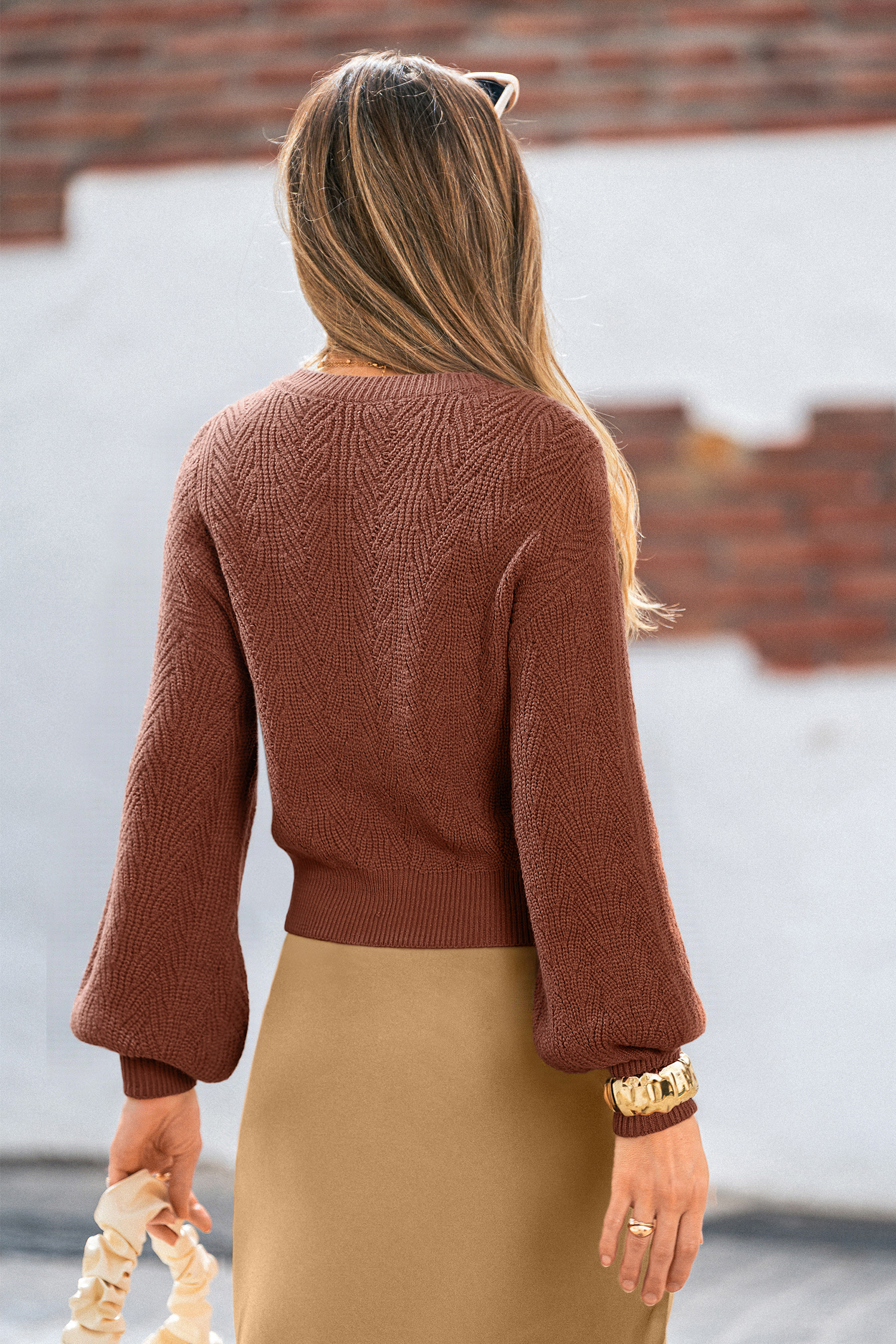 Cupshe Enigma Brown Sweater In Brown