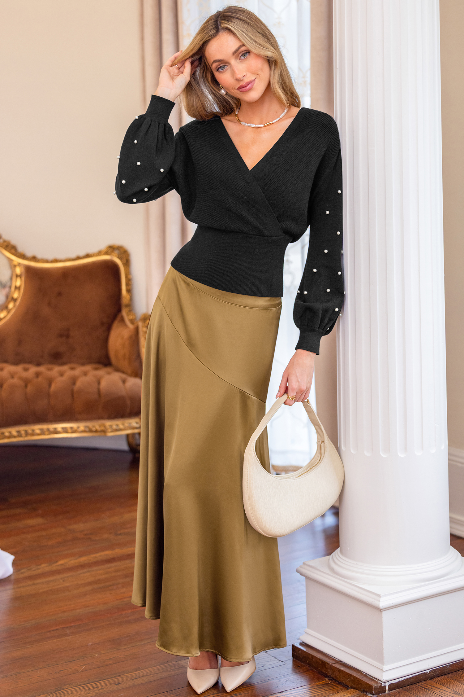 Cupshe Inner Glow Black Sweater