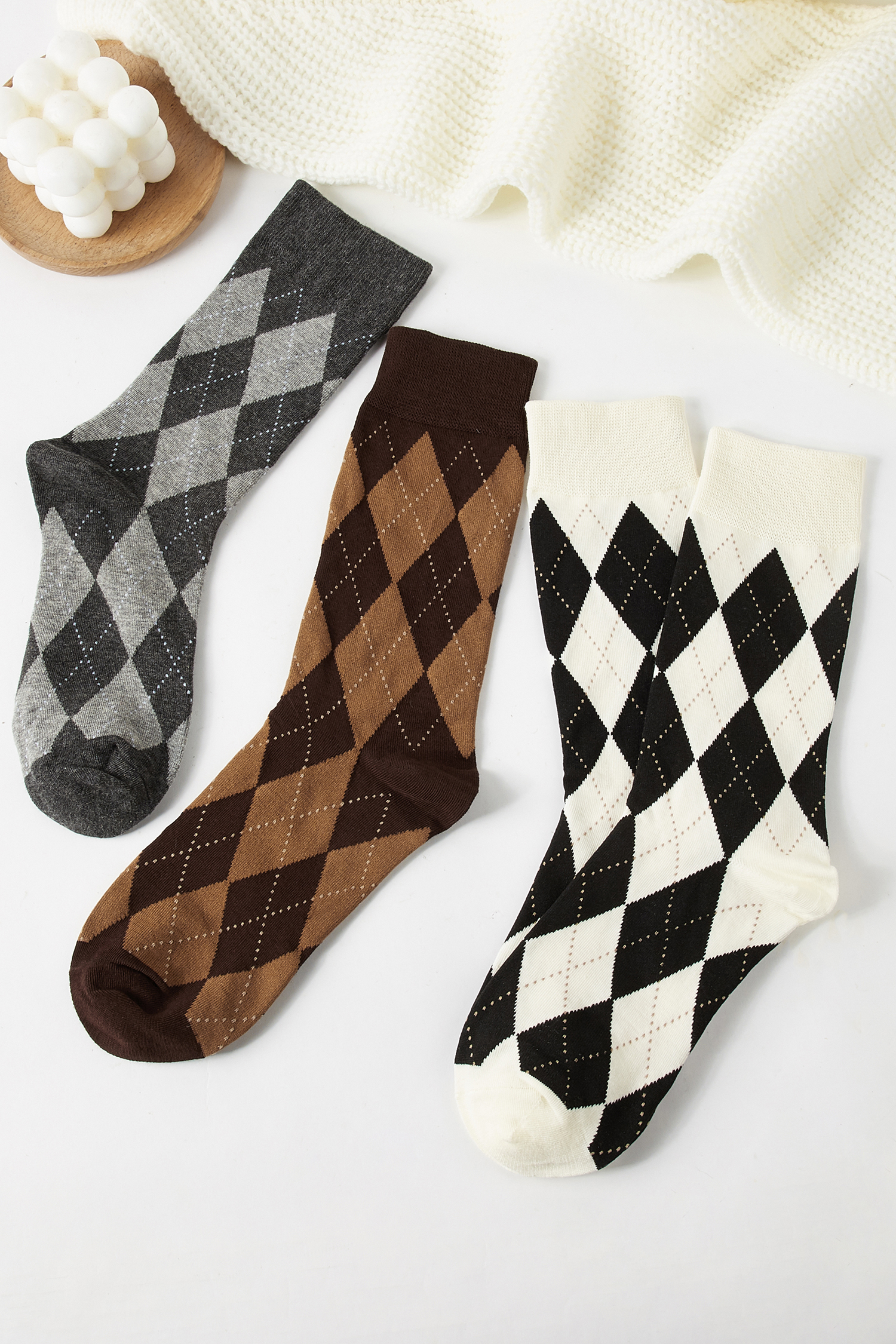 Preppy Mood Argyle Sock Set