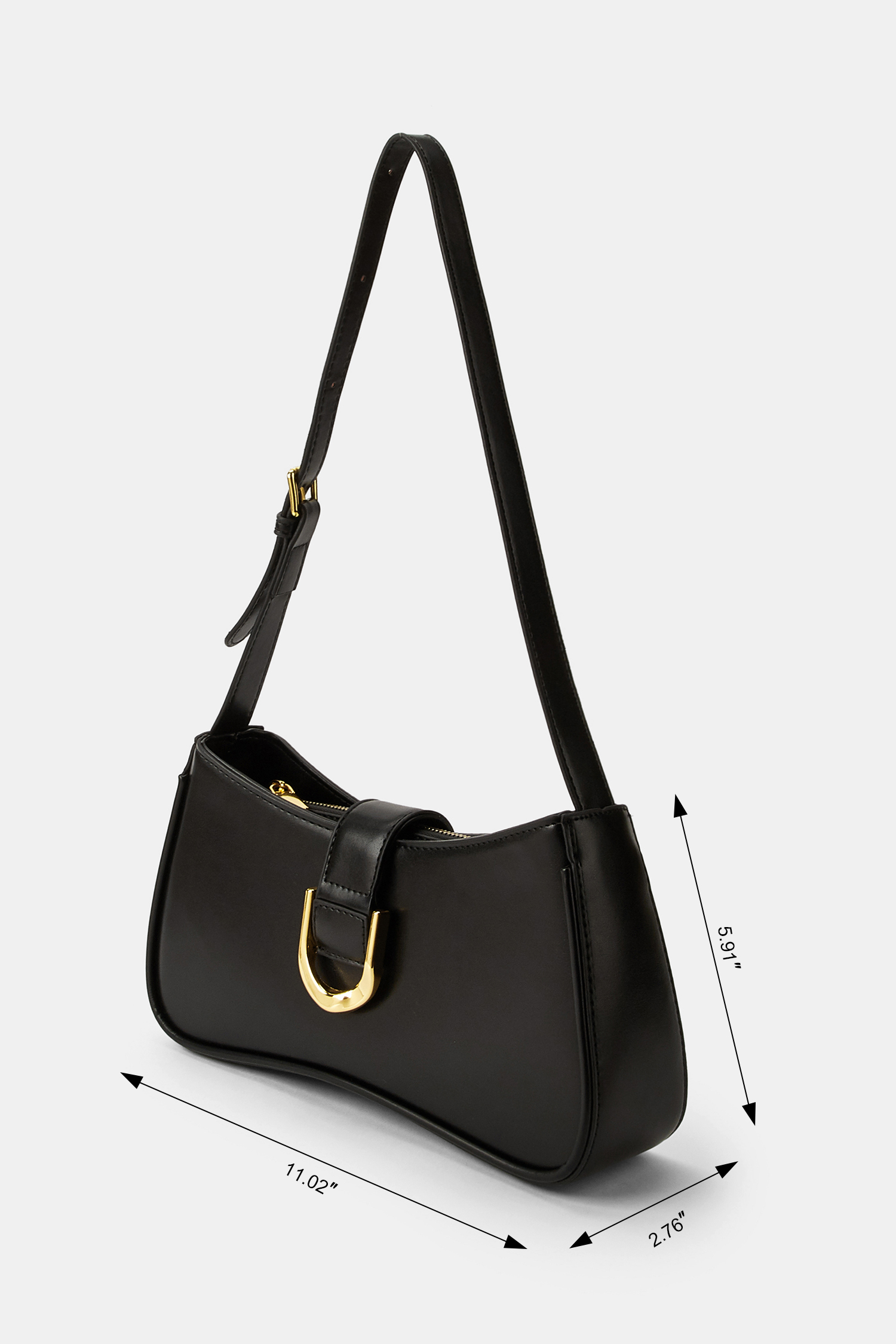 Cupshe Fashion Fix Faux Leather Bag In Black