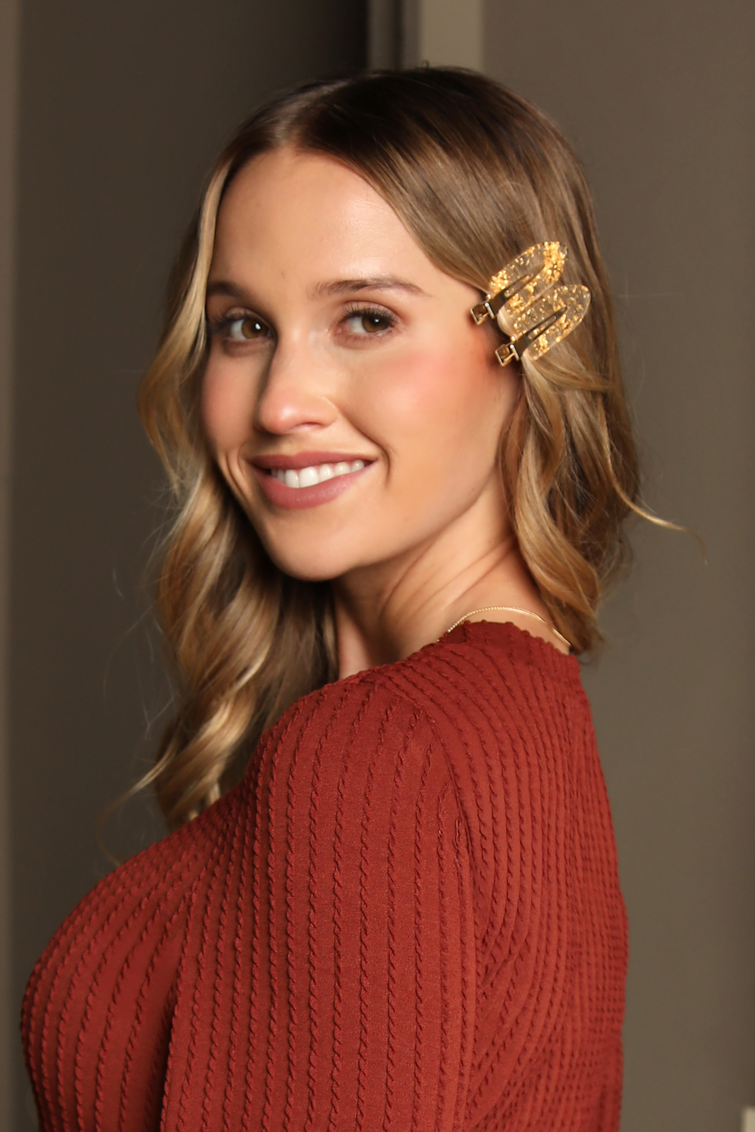 Cupshe Glimmer Gold-tone Hair Clip Set