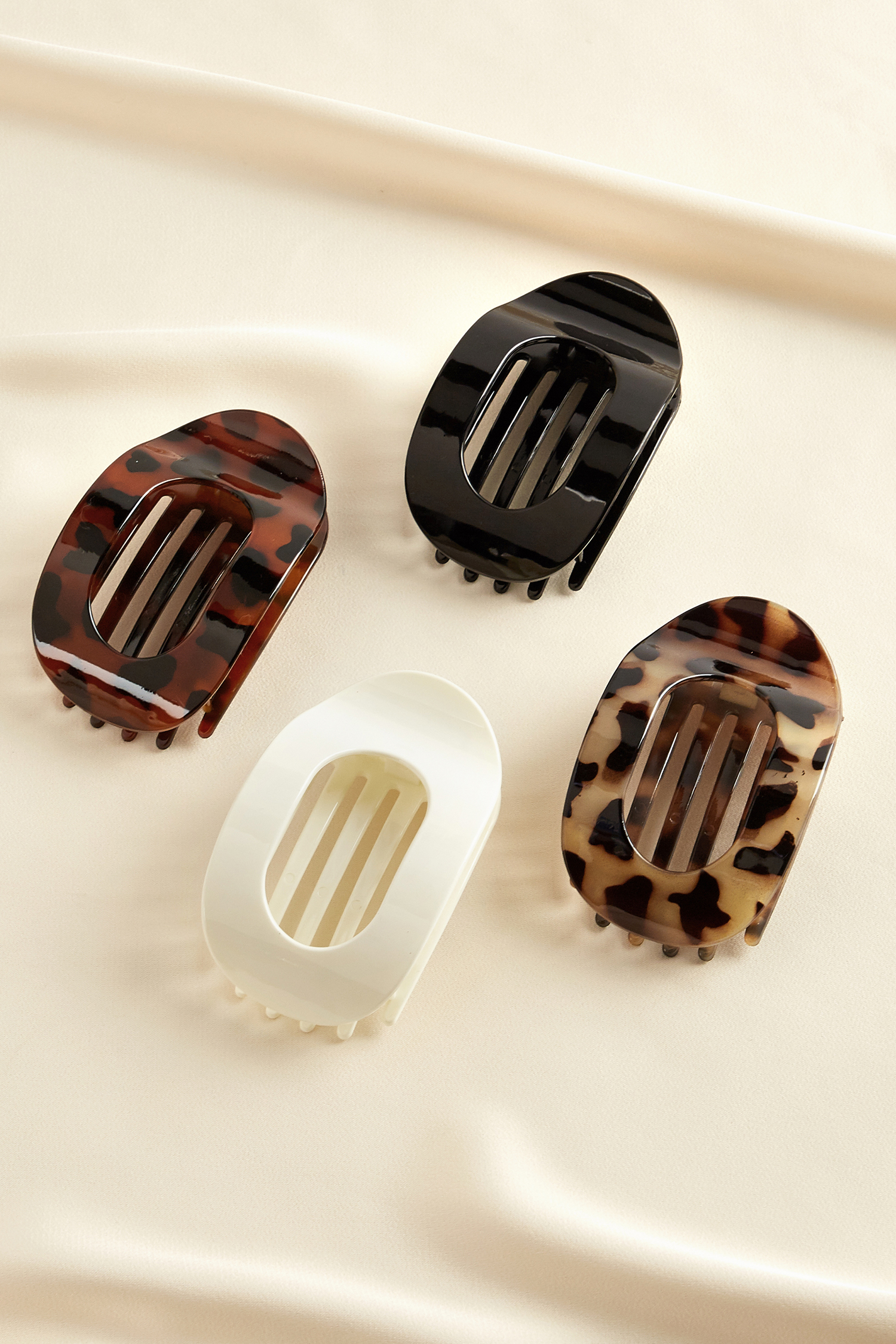 Juego de pinzas planas neutras para peinar el cabello