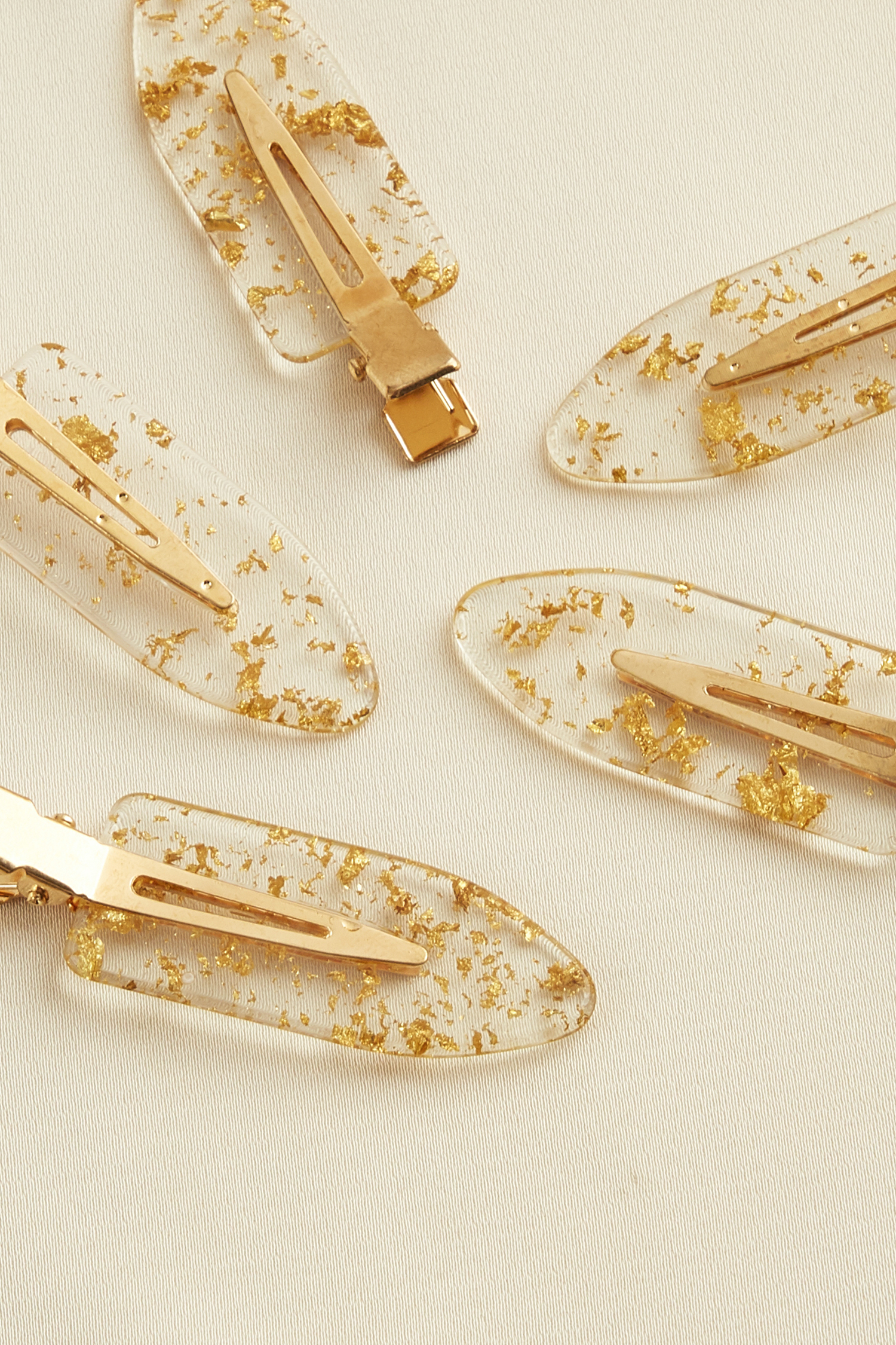 Glimmer Goudkleurige Haarclipset