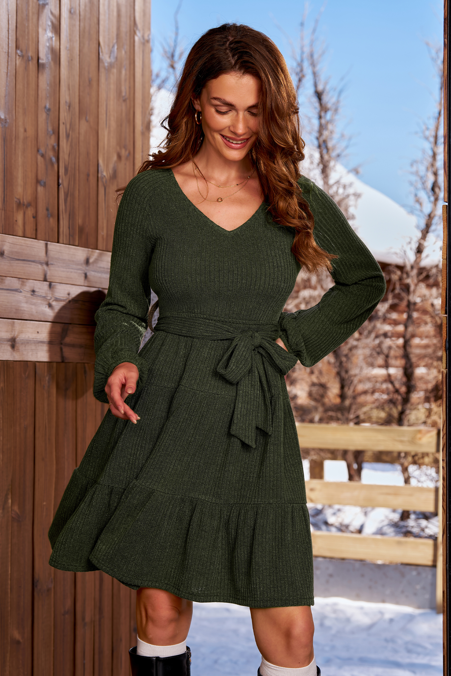 Cupshe Free To Roam Green Mini Dress In Green