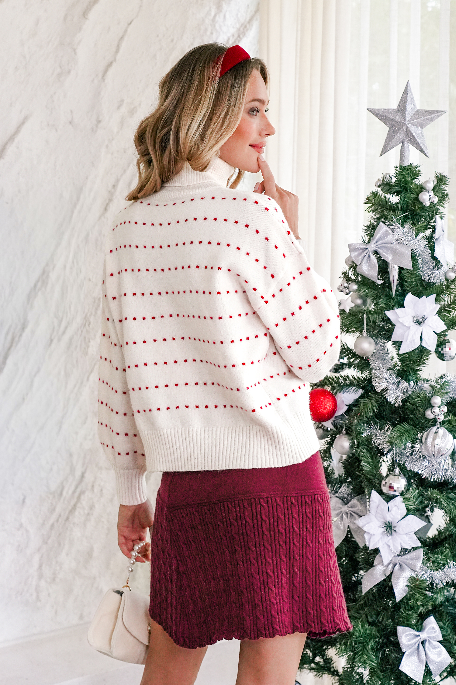 Cupshe Brick Road Striped Sweater In Sand