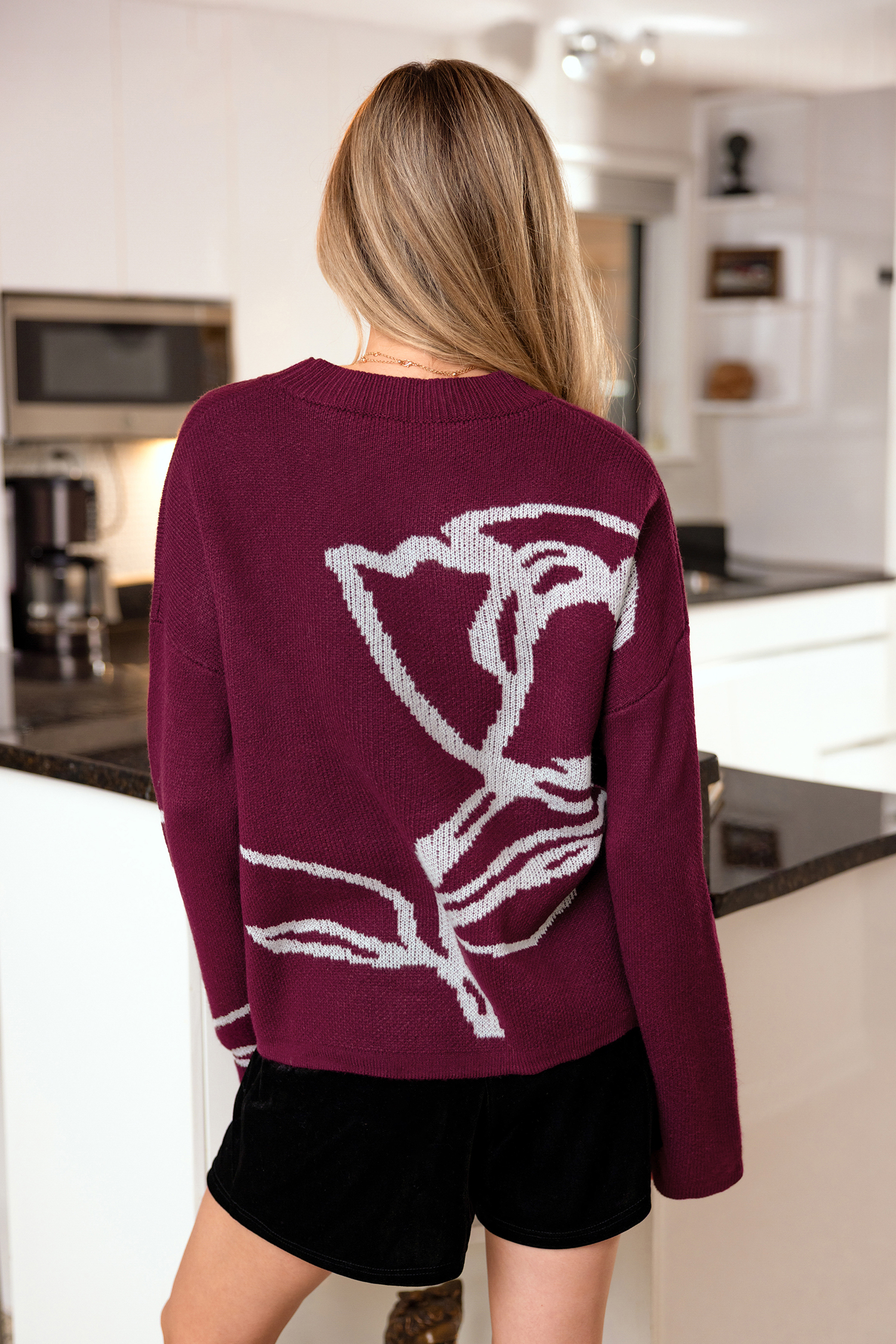 Cupshe Unapologetic Queen Red Sweater In Burgundy