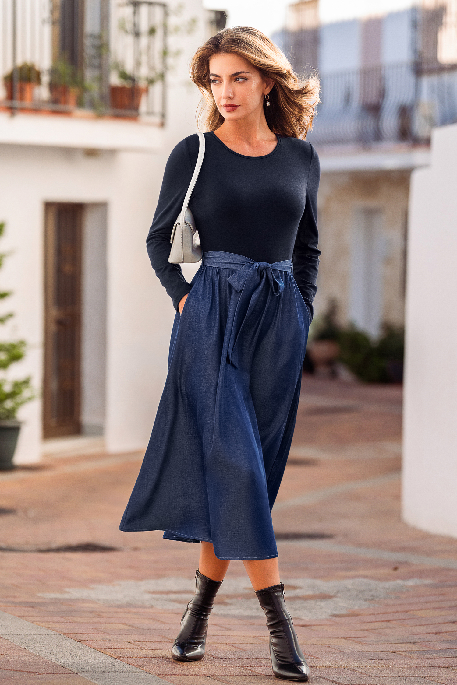 Abito midi bicolore At the Rodeo