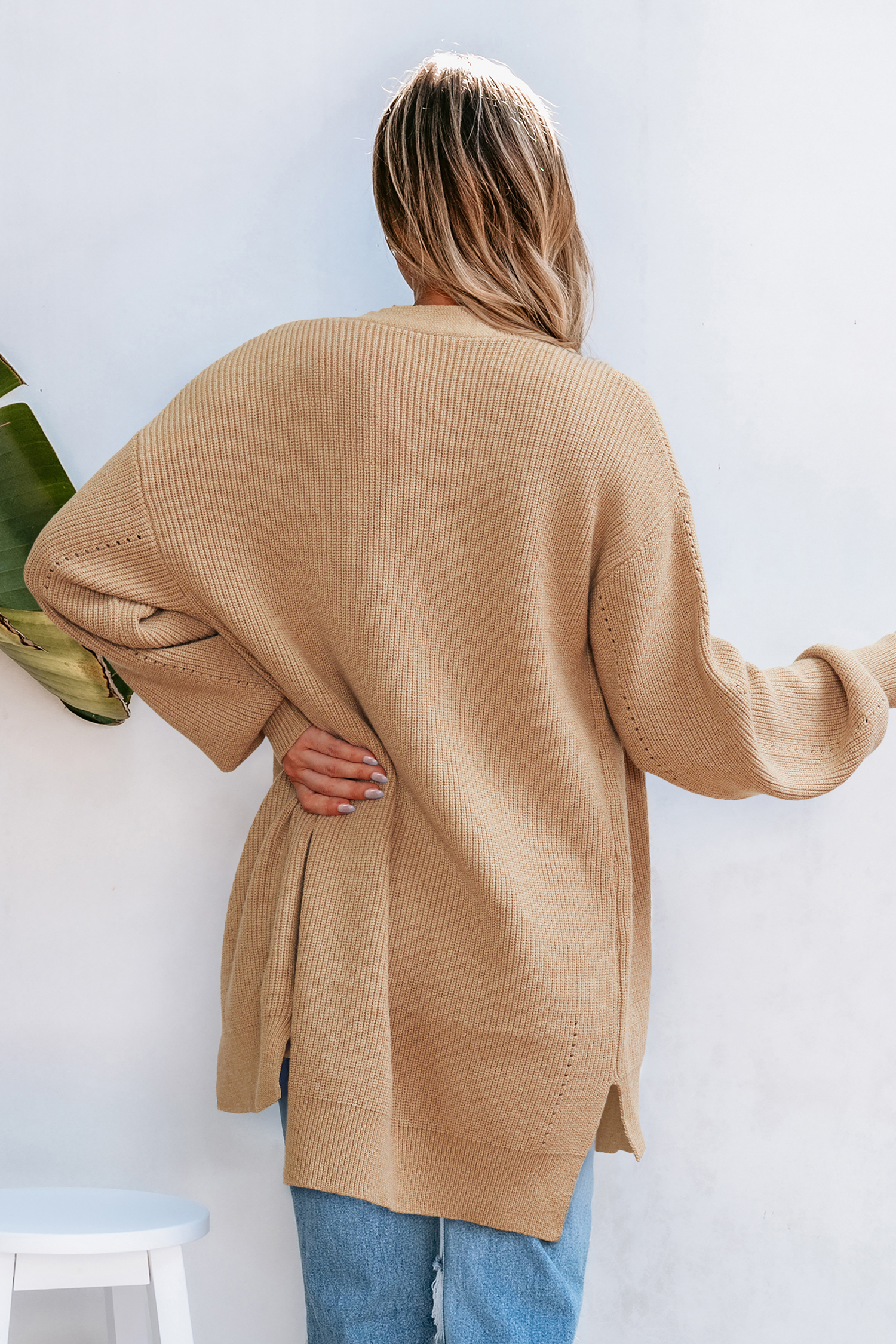 Cupshe Blow Me Away Khaki Cardigan In Brown