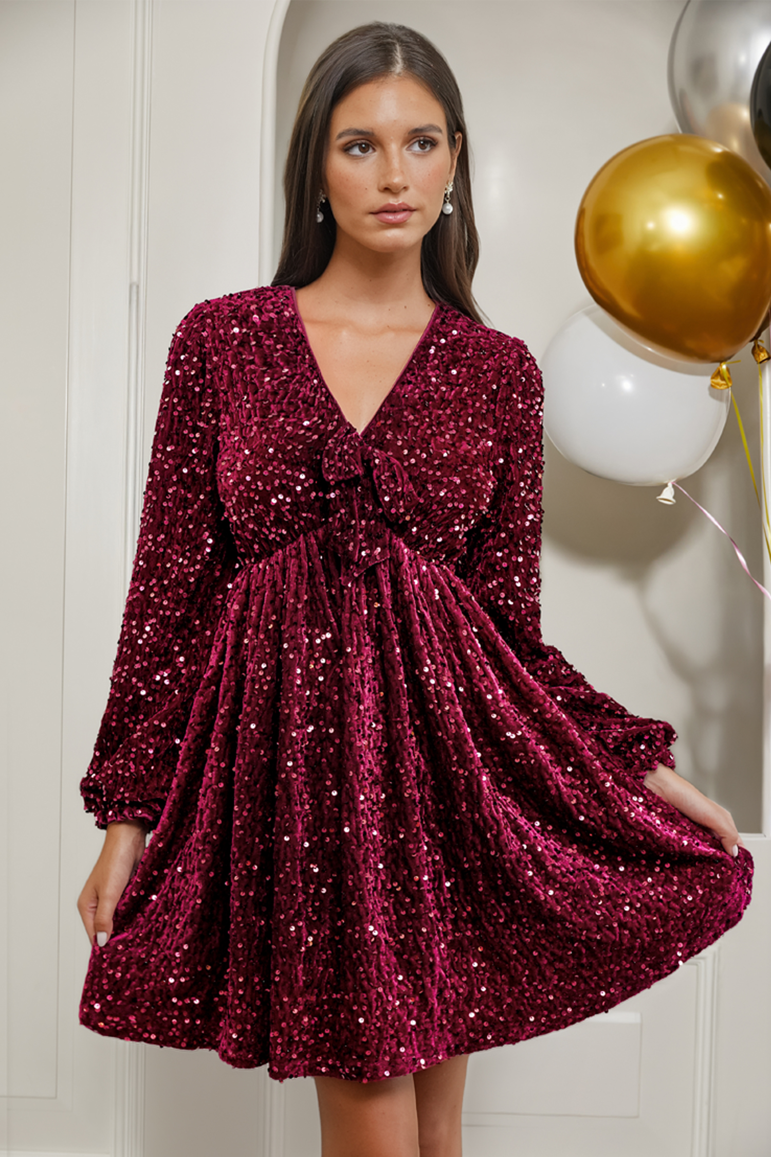 Hypnotizing Red Mini Dress