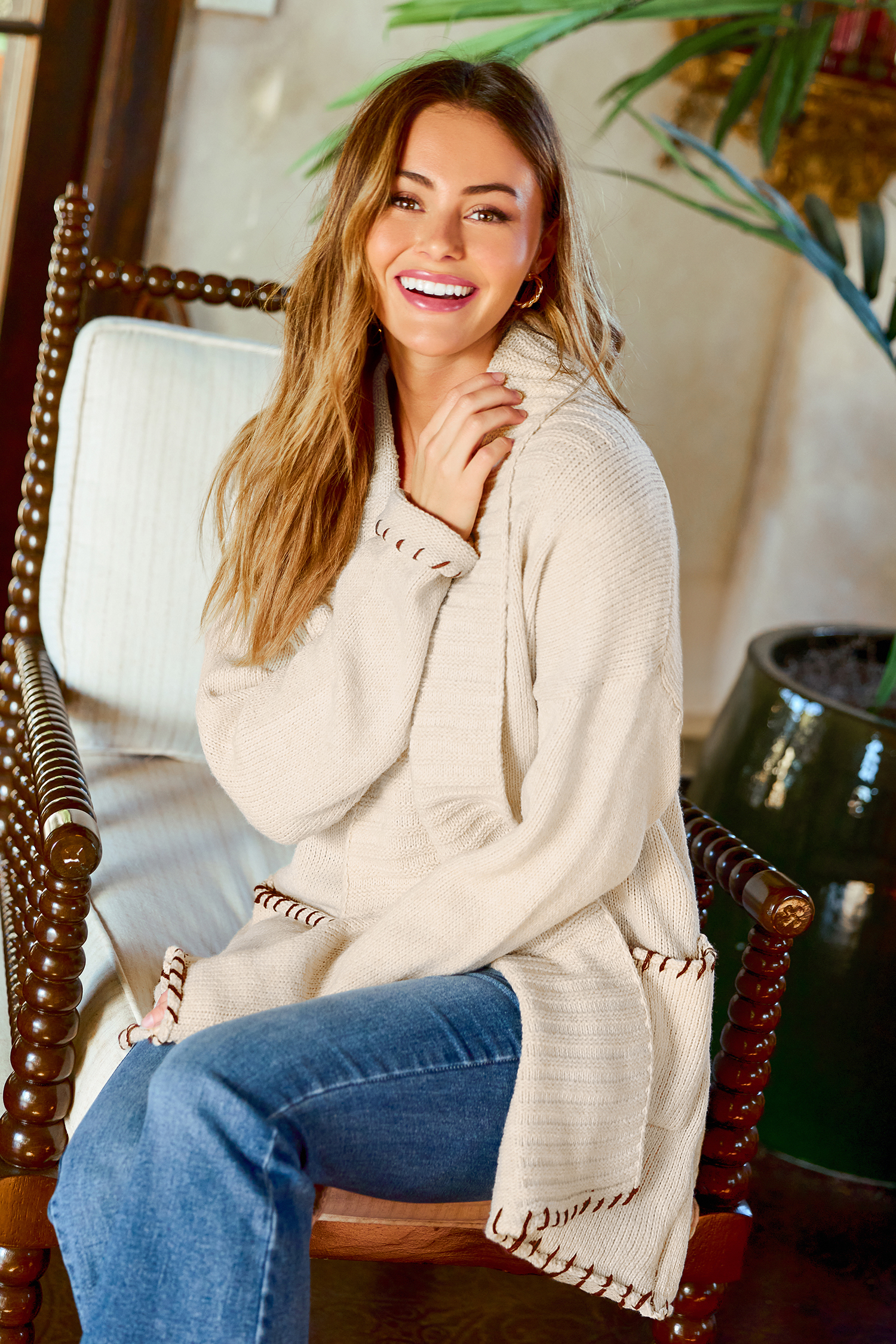 Cupshe Equestrian Beige Cardigan In Neutral