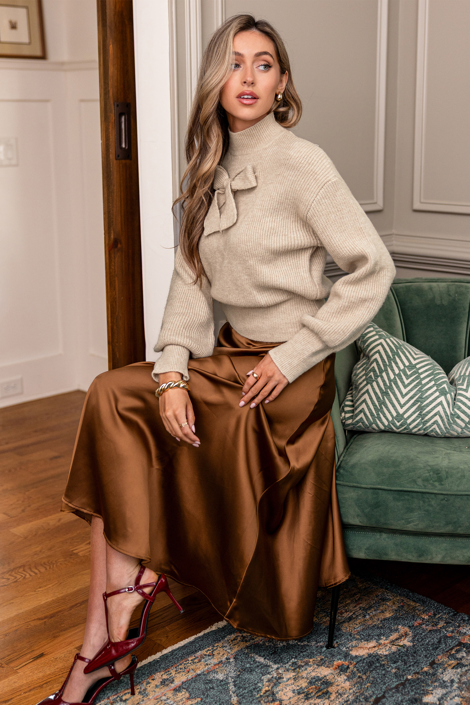 Cupshe Sandy Beige Sweater In Brown