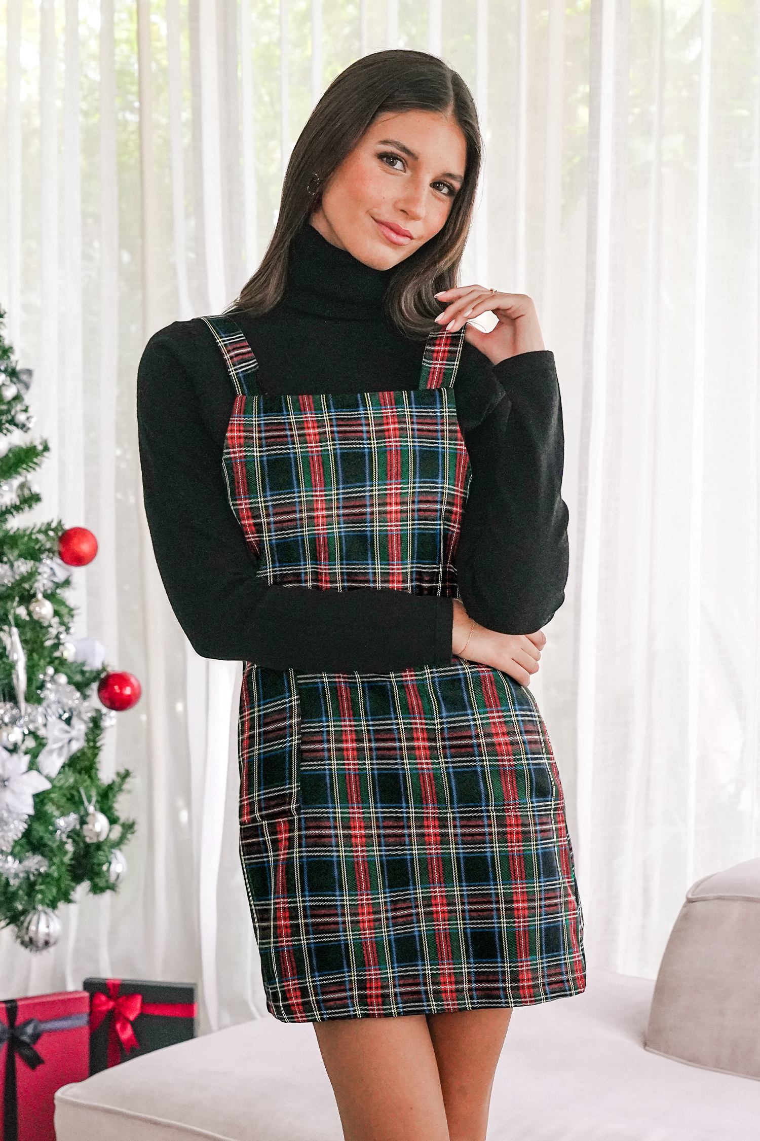 Cupshe Popular Girl Plaid Mini Dress In Multi