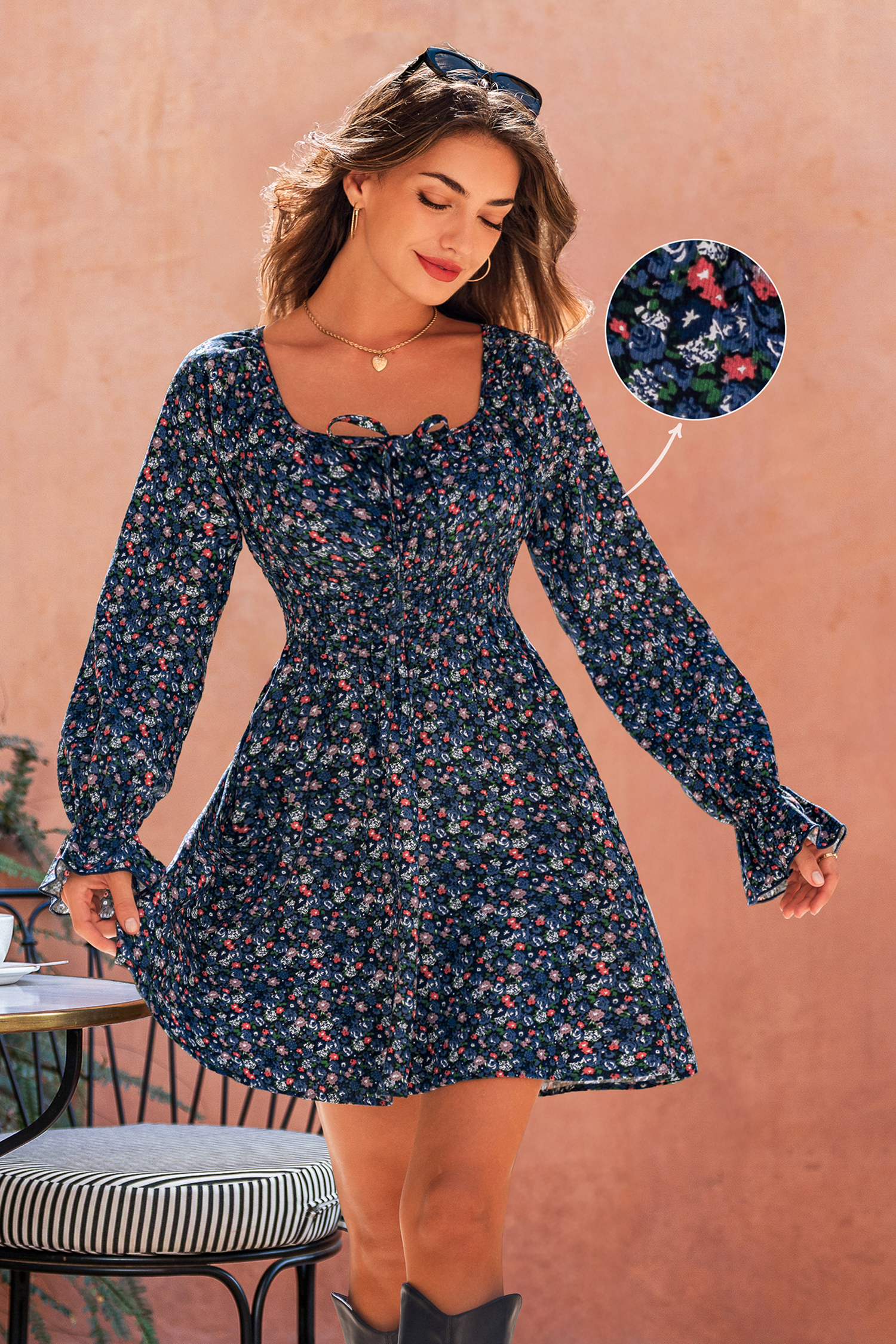 Starlit Garden Floral Mini Dress