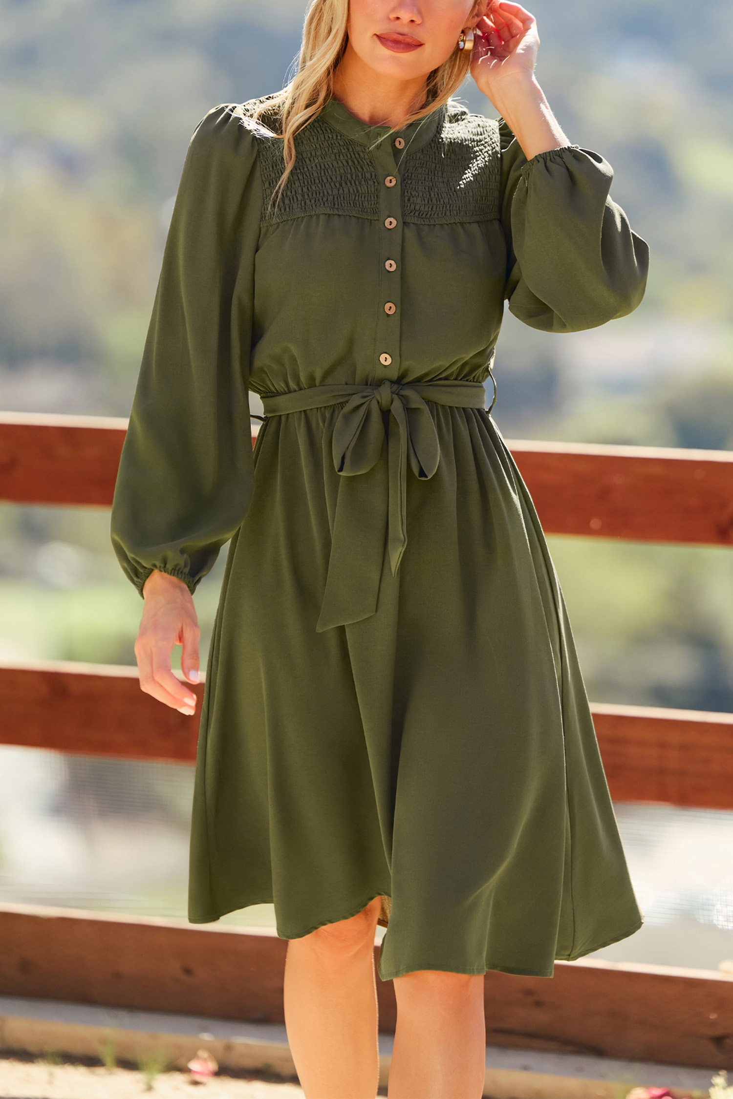 Ride It Out Green Midi Dress