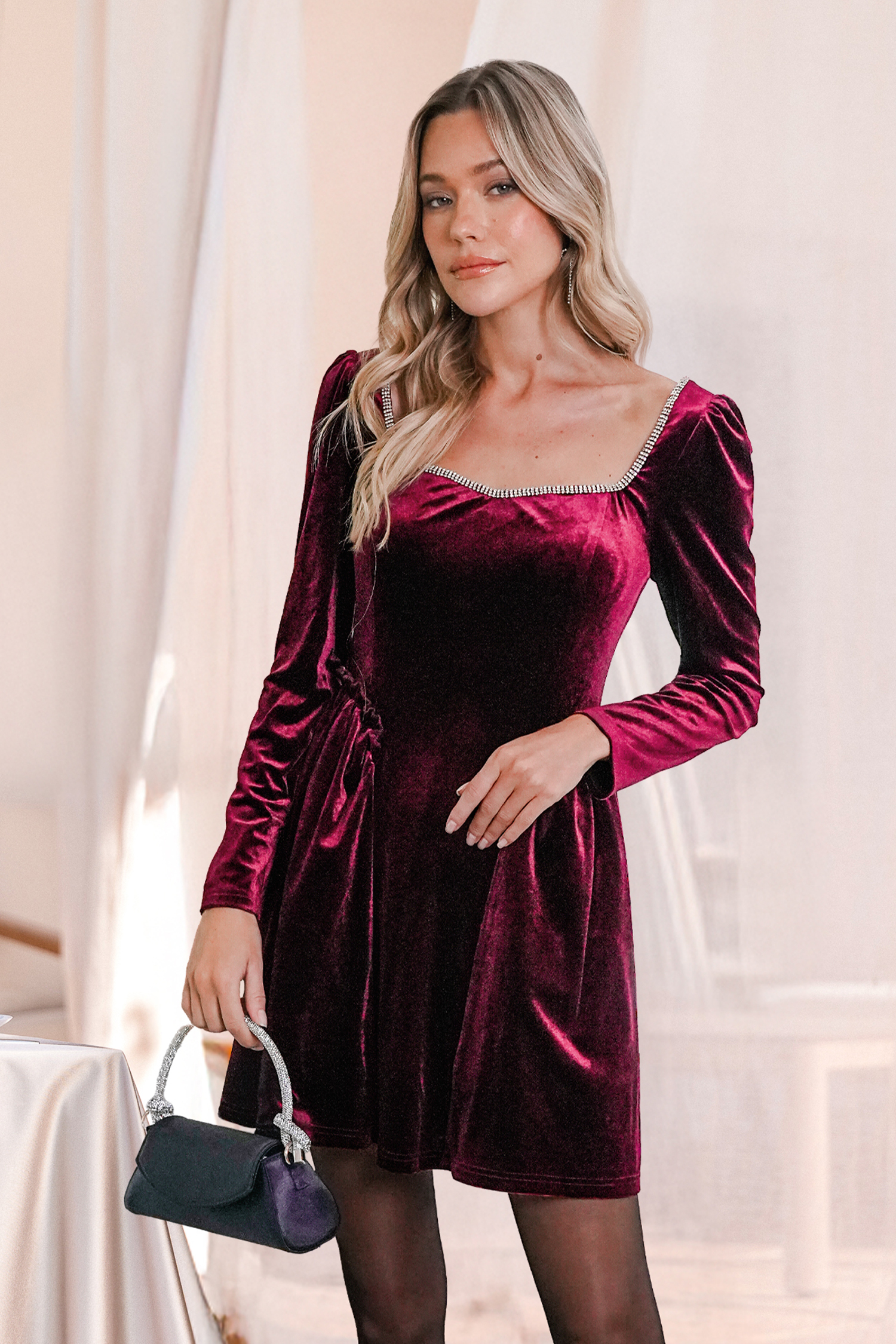 Princess Cut Red Mini Dress