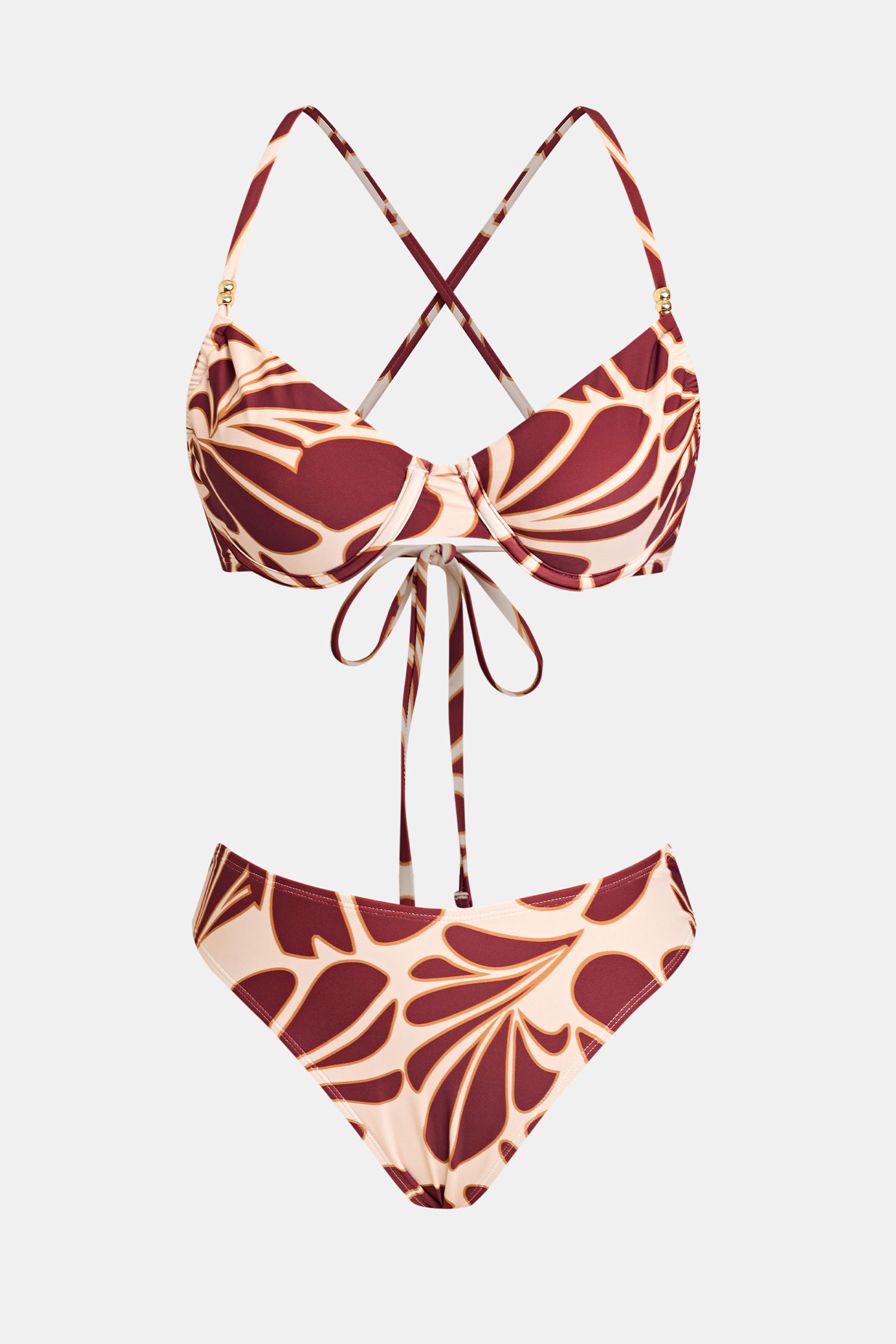 Cupshe Bahamas State Of Mind Palm Shade Bikini Set In Multi