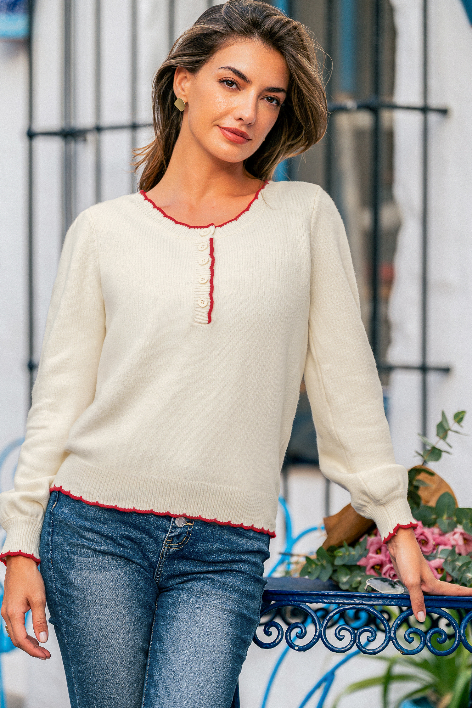 Minimalist Cream Sweater