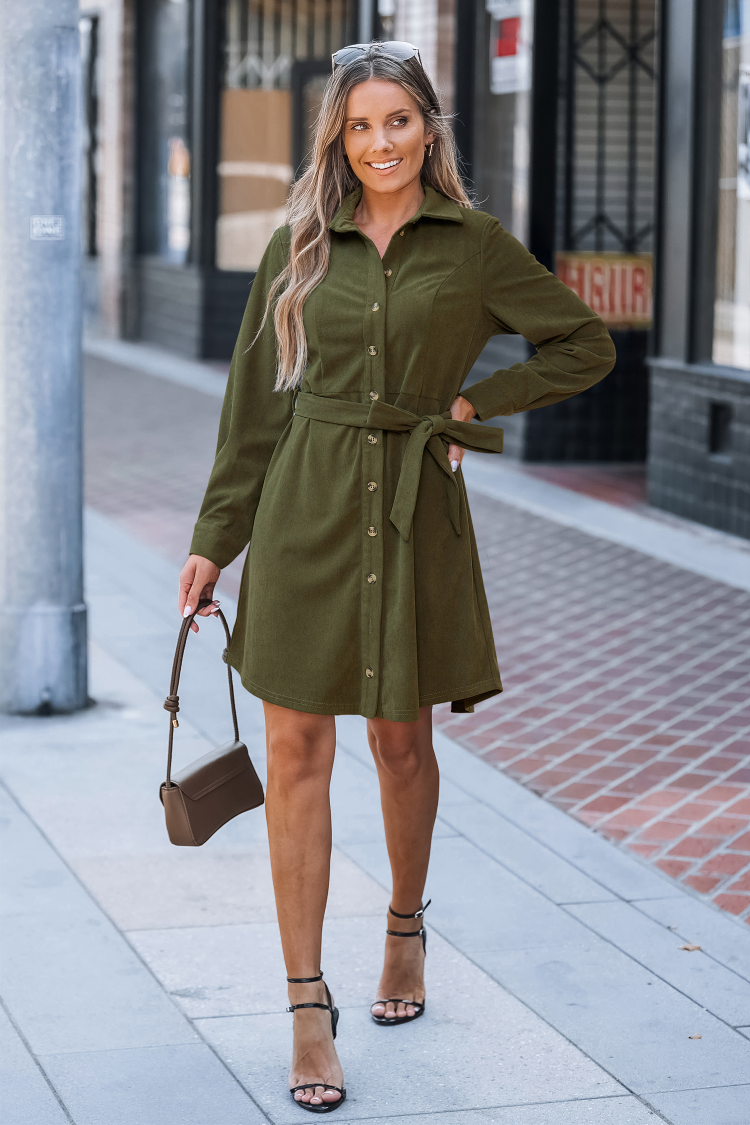Branch Out Green Mini Dress