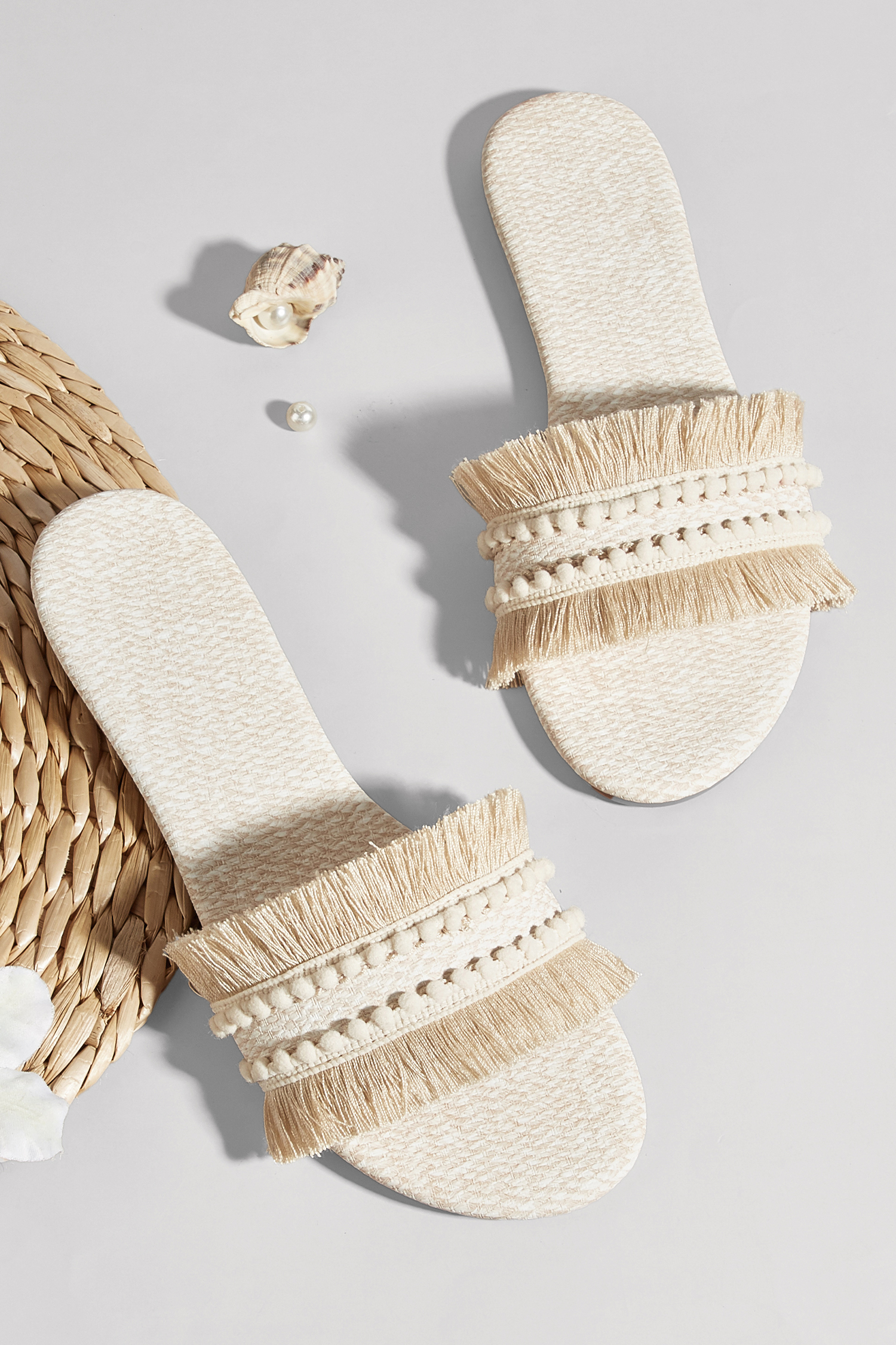 Sandy Stride Straw Sandalen