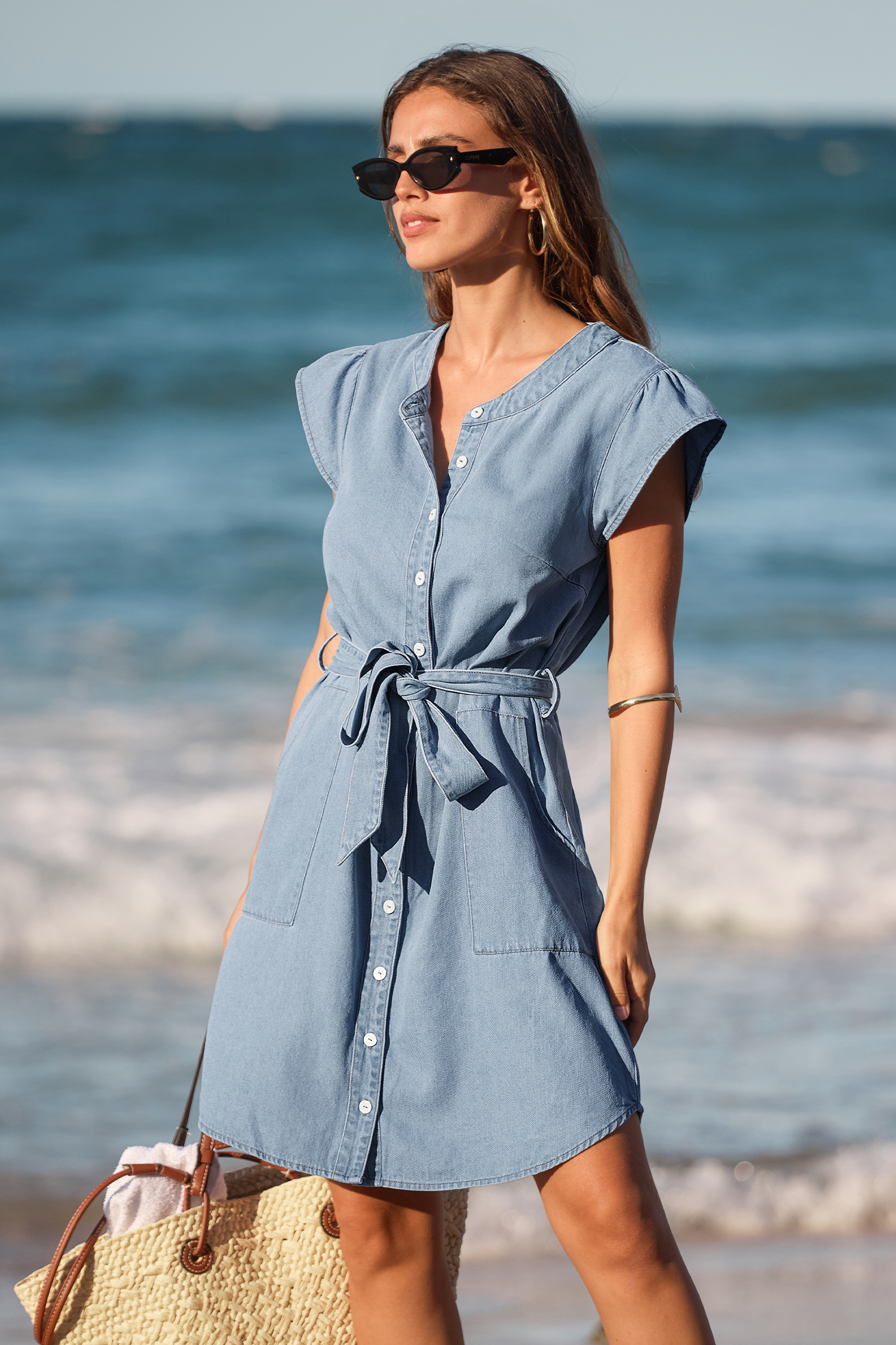 Hard to Get Blue Mini Dress