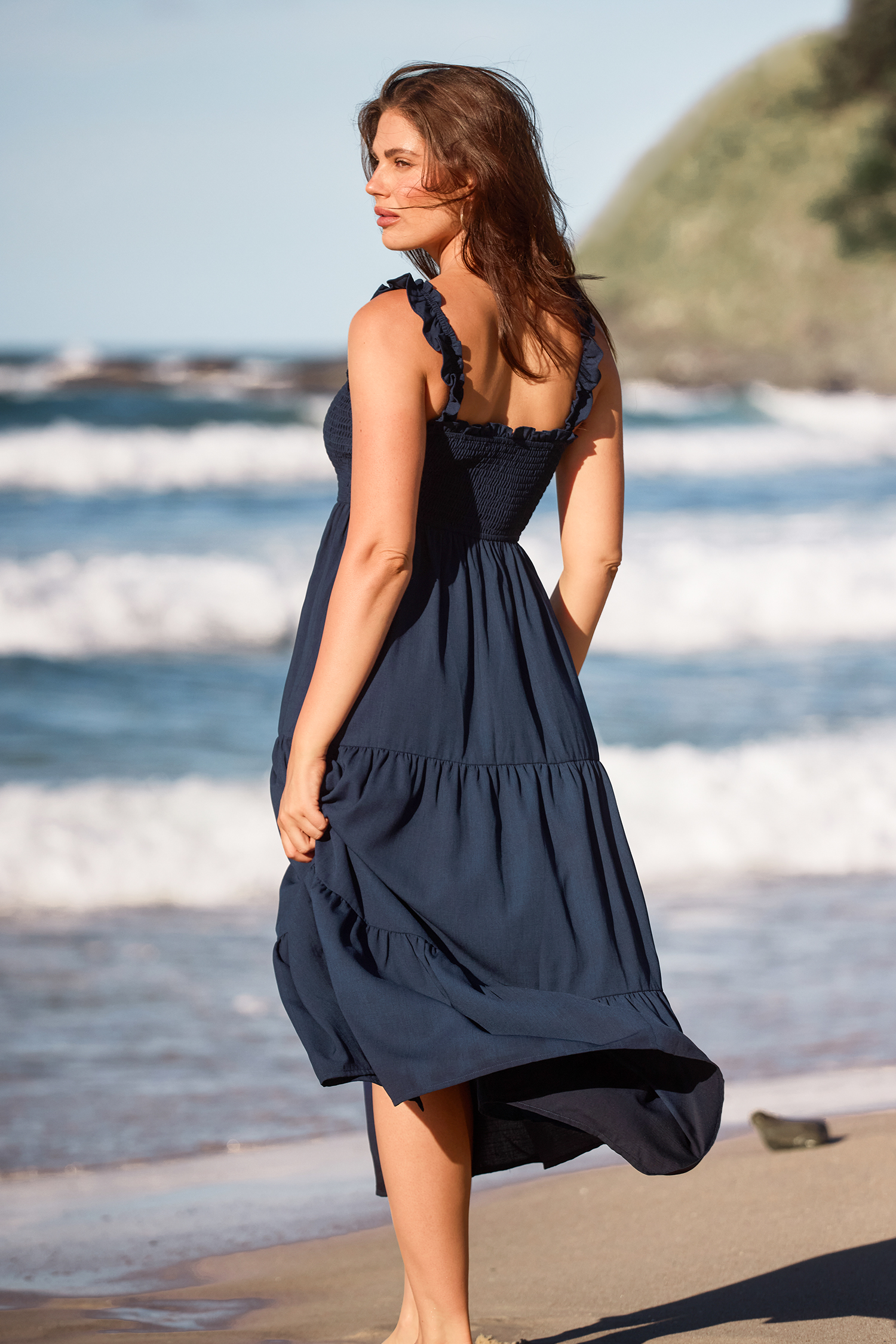 Bonus Points Blue Maxi Dress