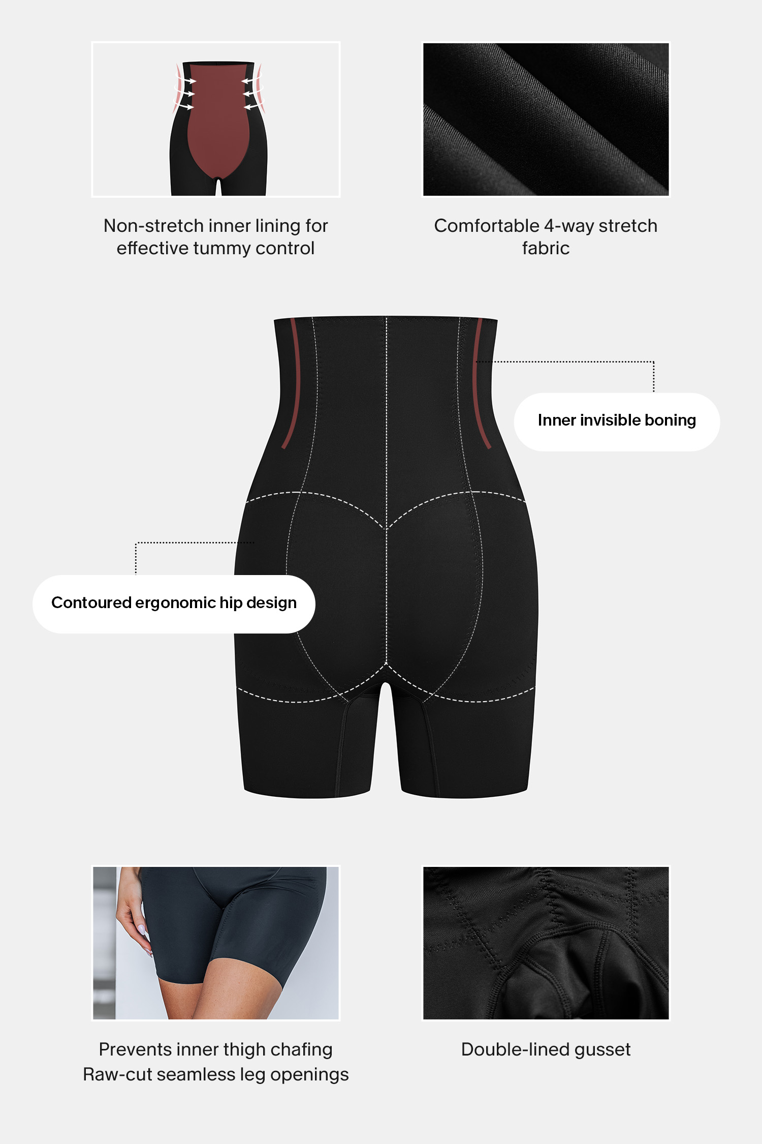 Legend Black Shapewear Bottoms