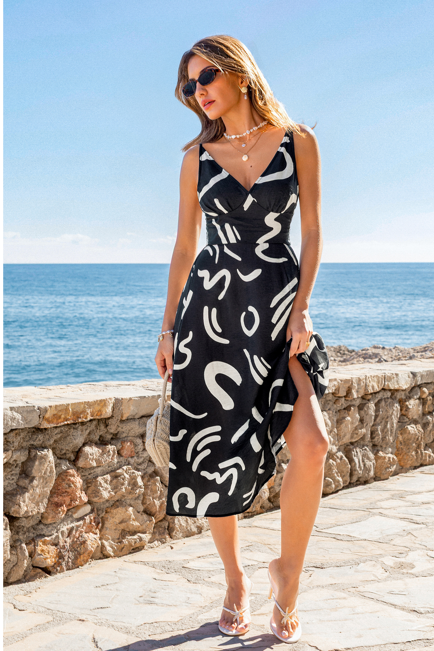 Amulet Abstract Midi Dress
