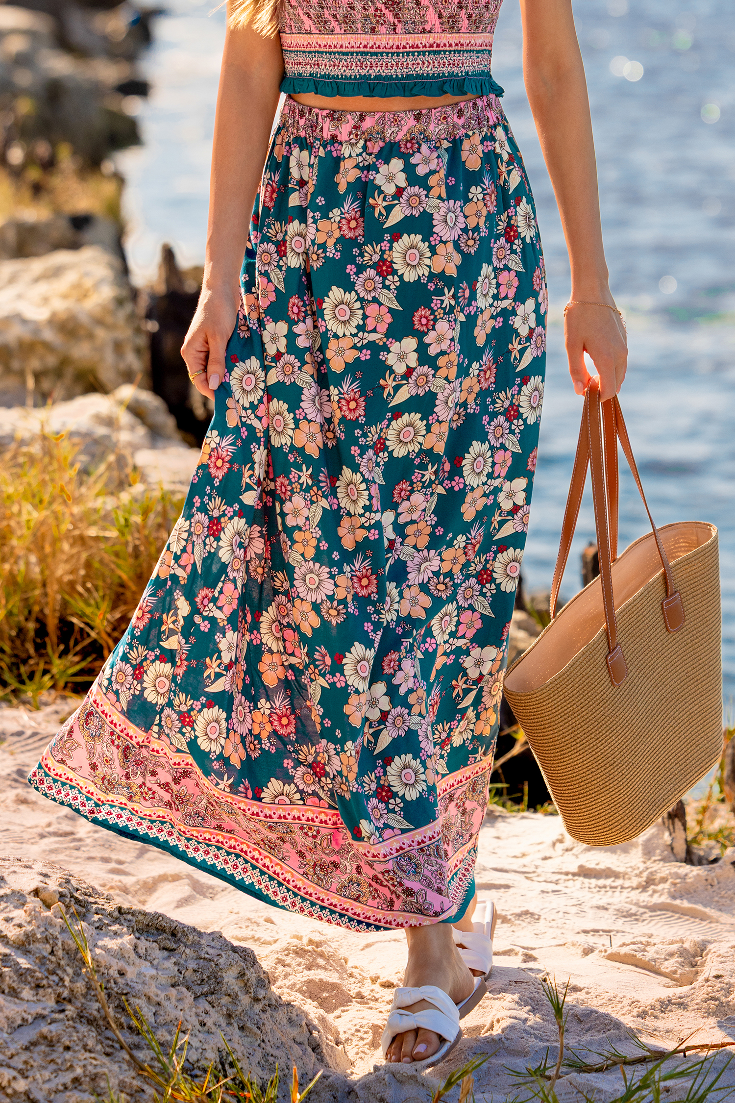 Stone & Sky Floral Maxi Skirt