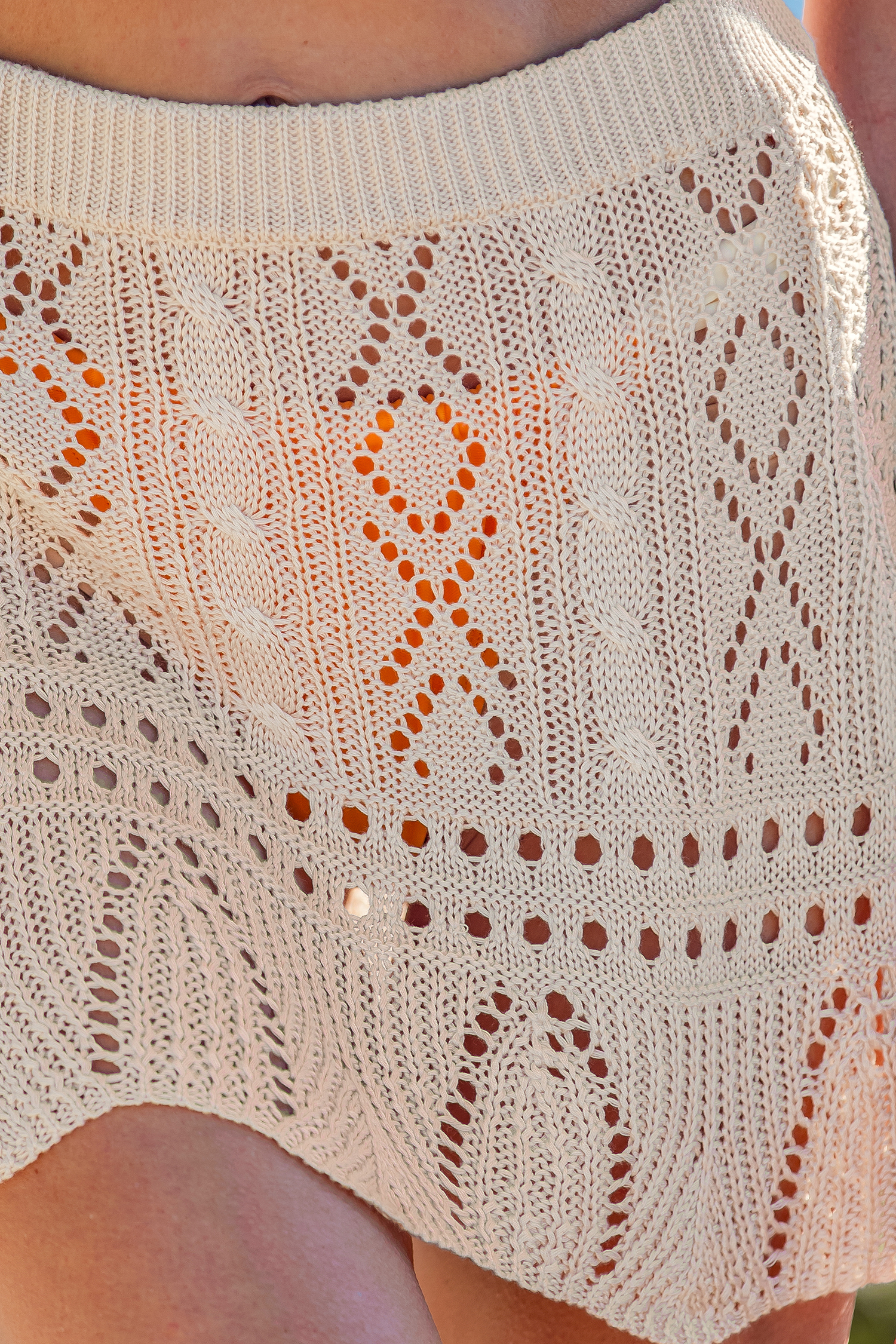 Here We Go Beige Cover-Up Sarong