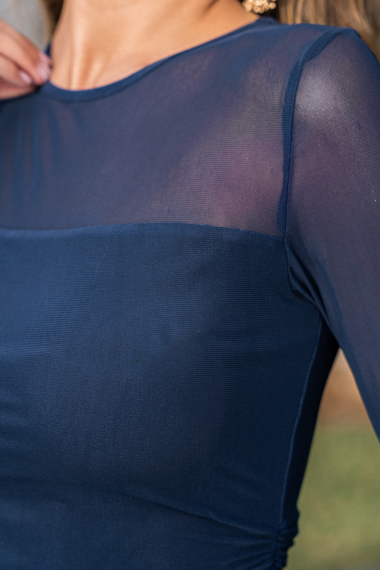 See Through You Blue Top