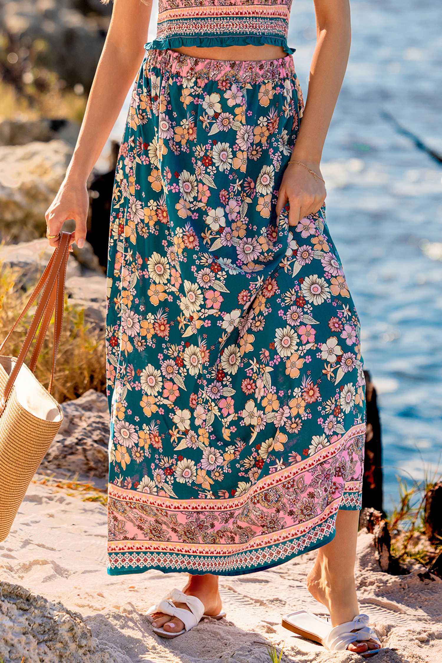 Stone & Sky Floral Maxi Skirt