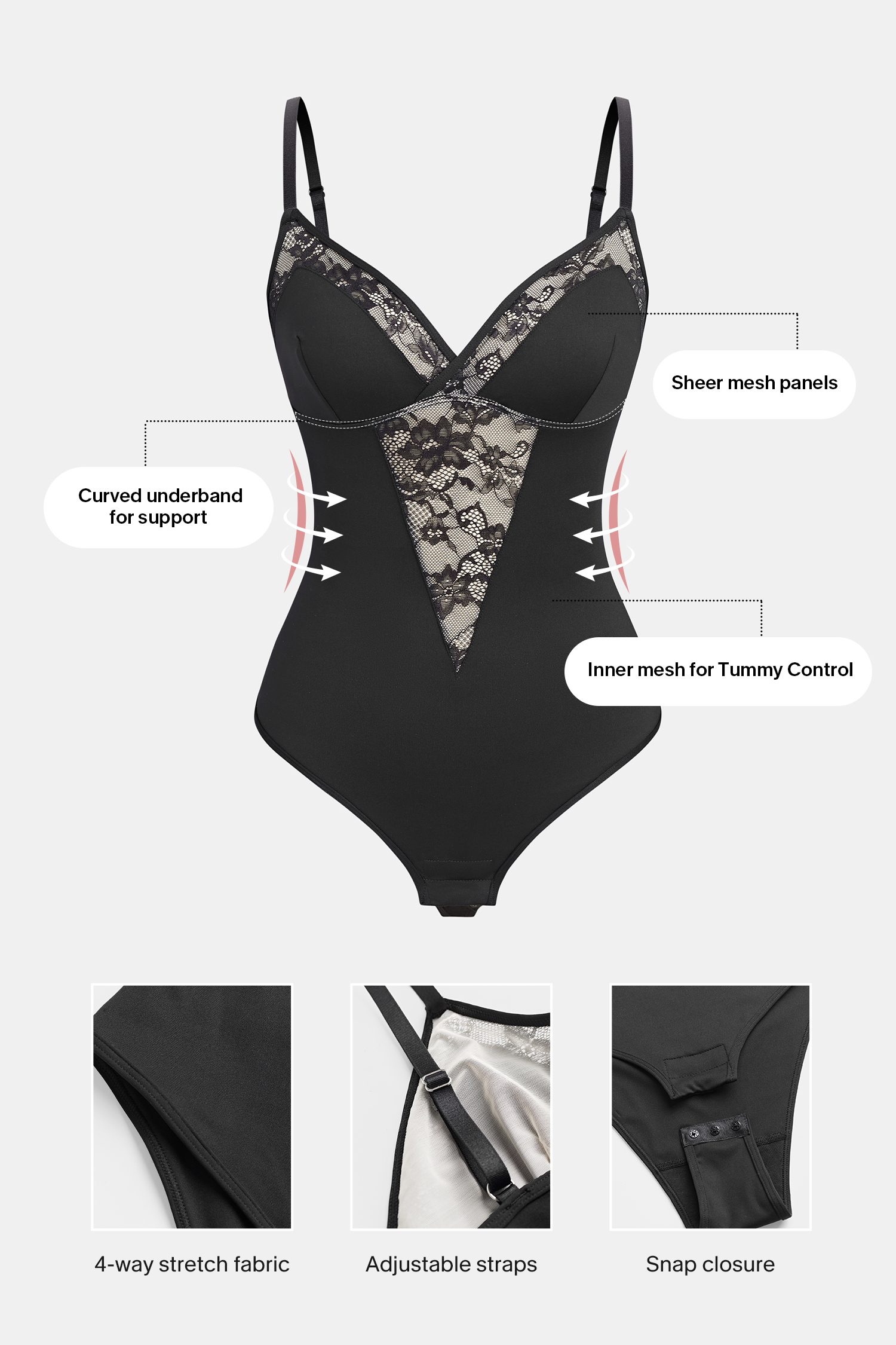 Smooth Like Butter Black Shapewear Bodysuit