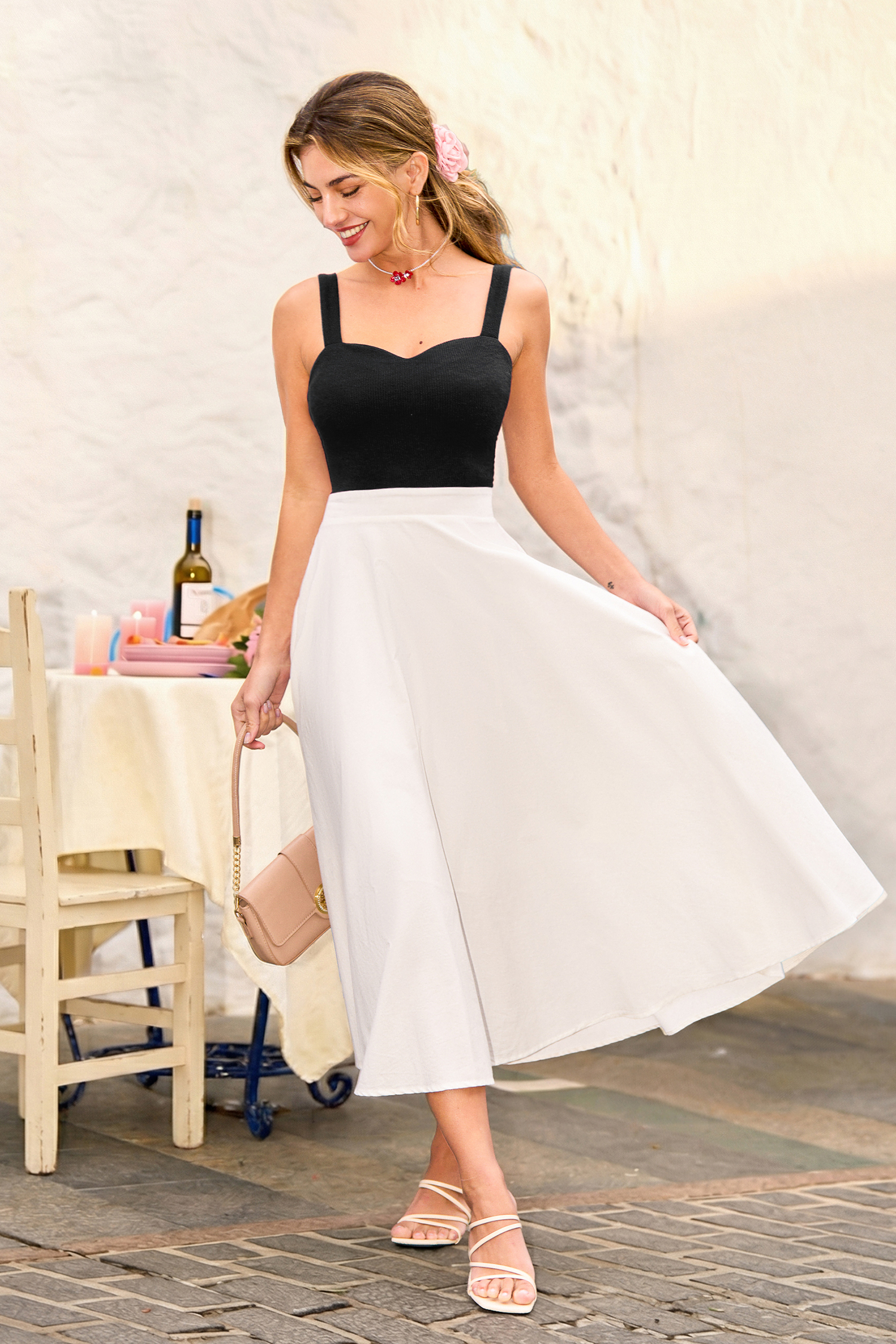 Abito midi bicolore Etiquette