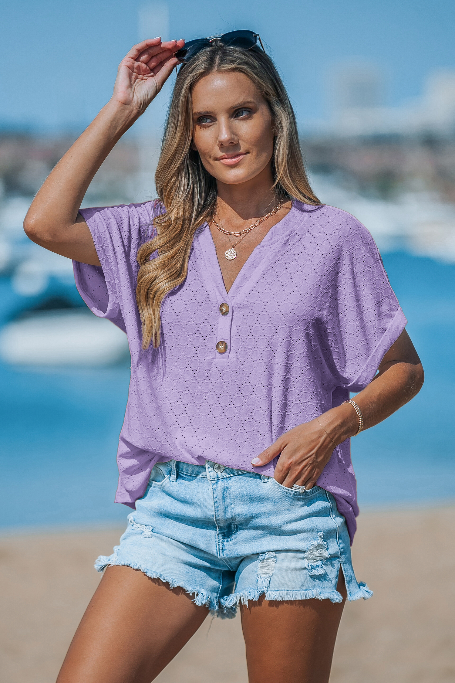 Maglietta viola Santa Monica Memories