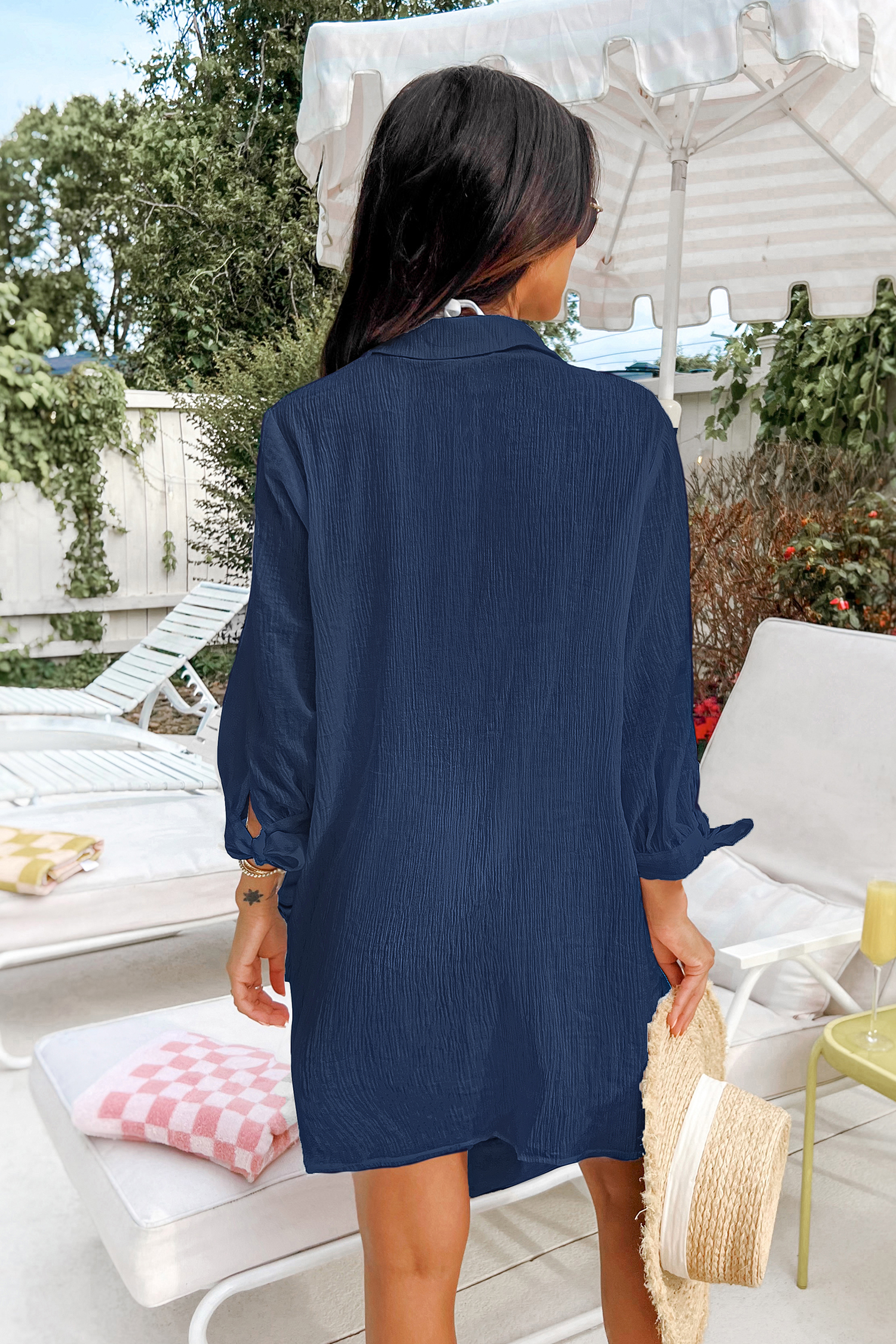 Sukienka mini w kolorze głębokiego błękitu