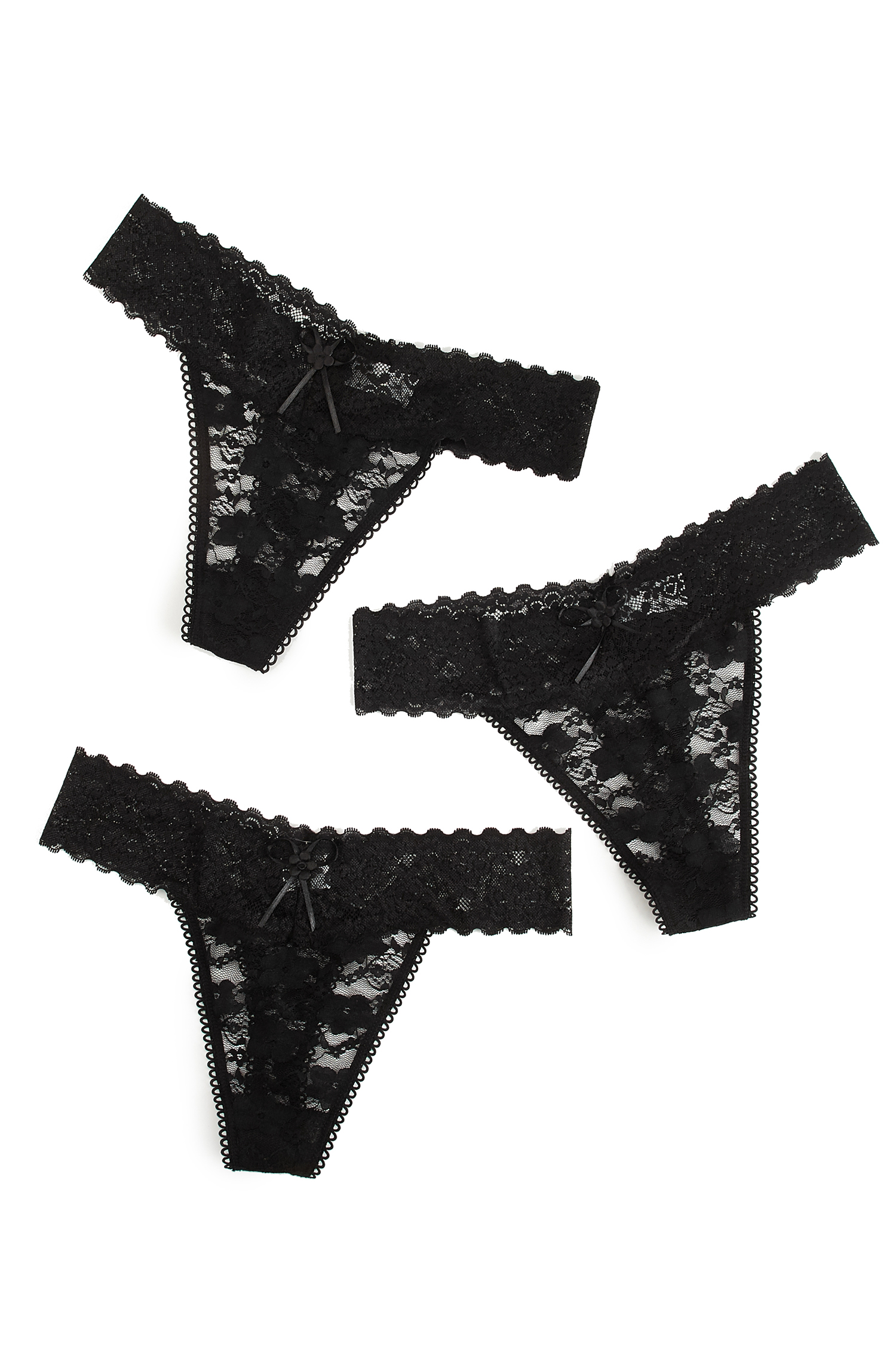 Subtle Hint Black Panties -3 Pack