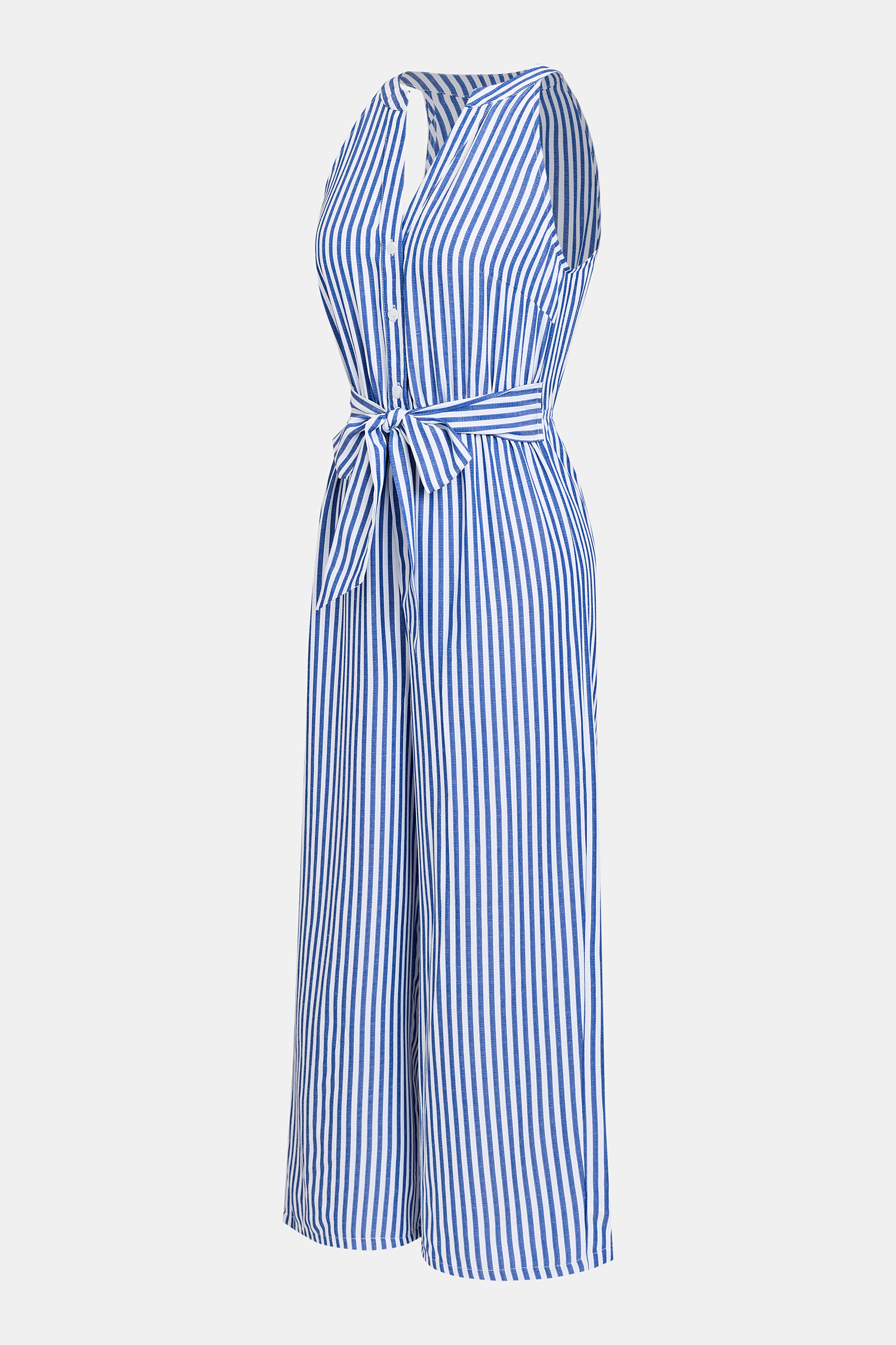 Combinaison à rayures nouer à la taille