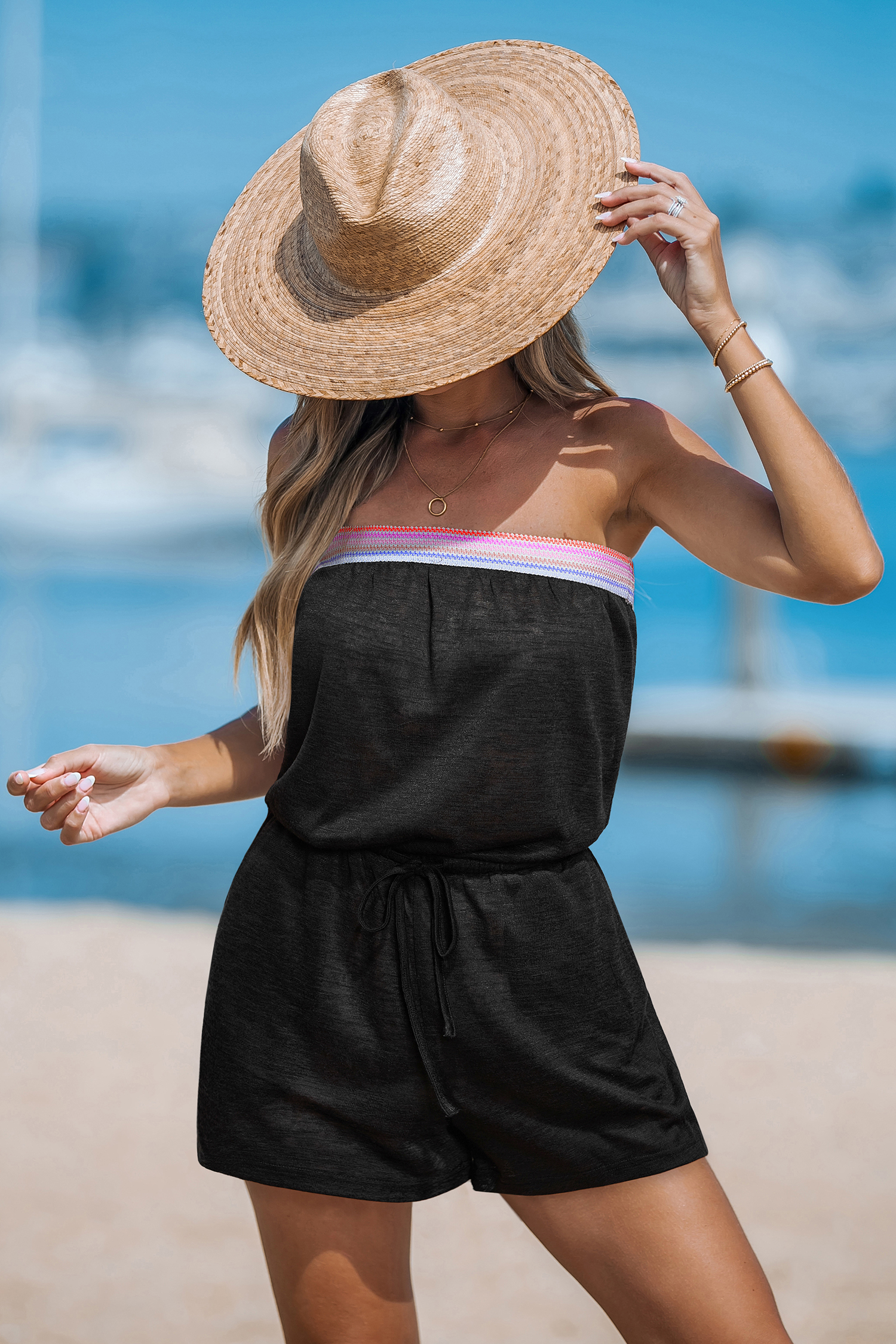 Make a Scene Black Cover-Up Romper