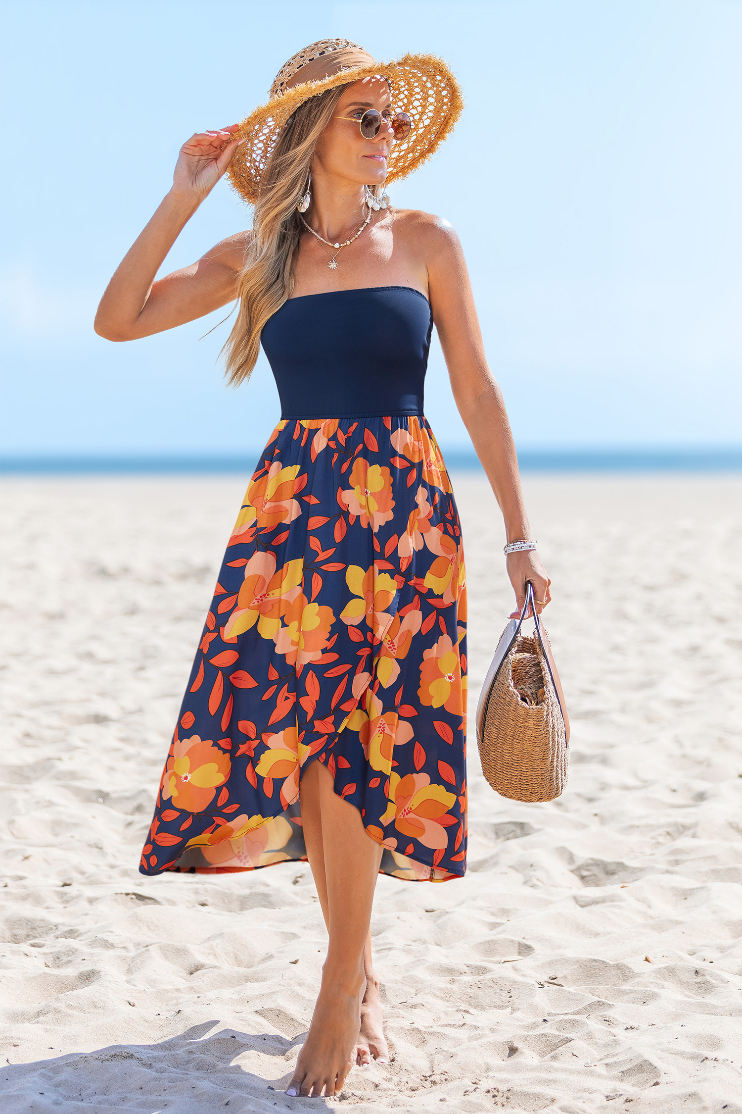 Carried Away Floral Midi Dress