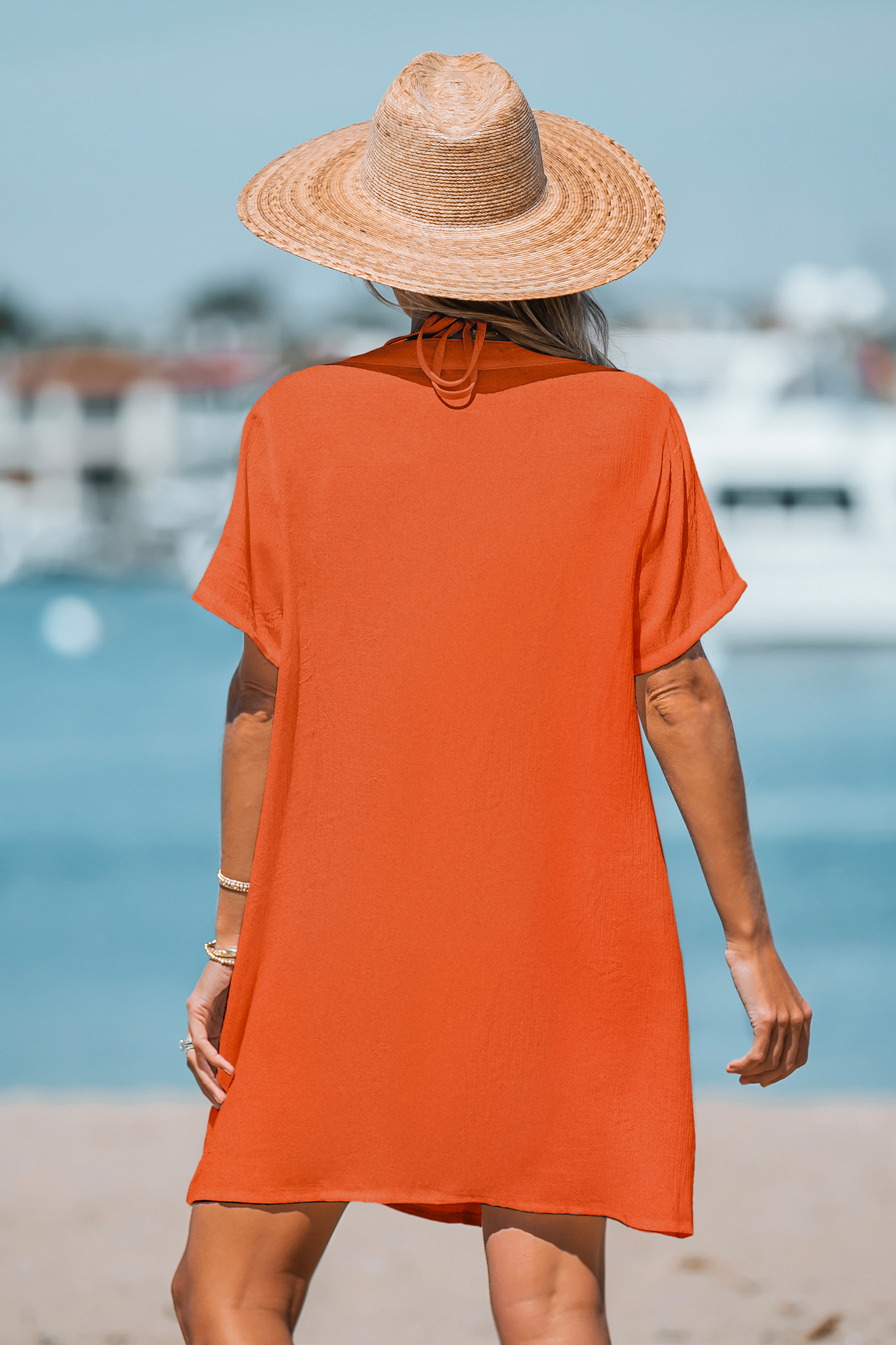 Mini abito arancione coprente Be Realistic