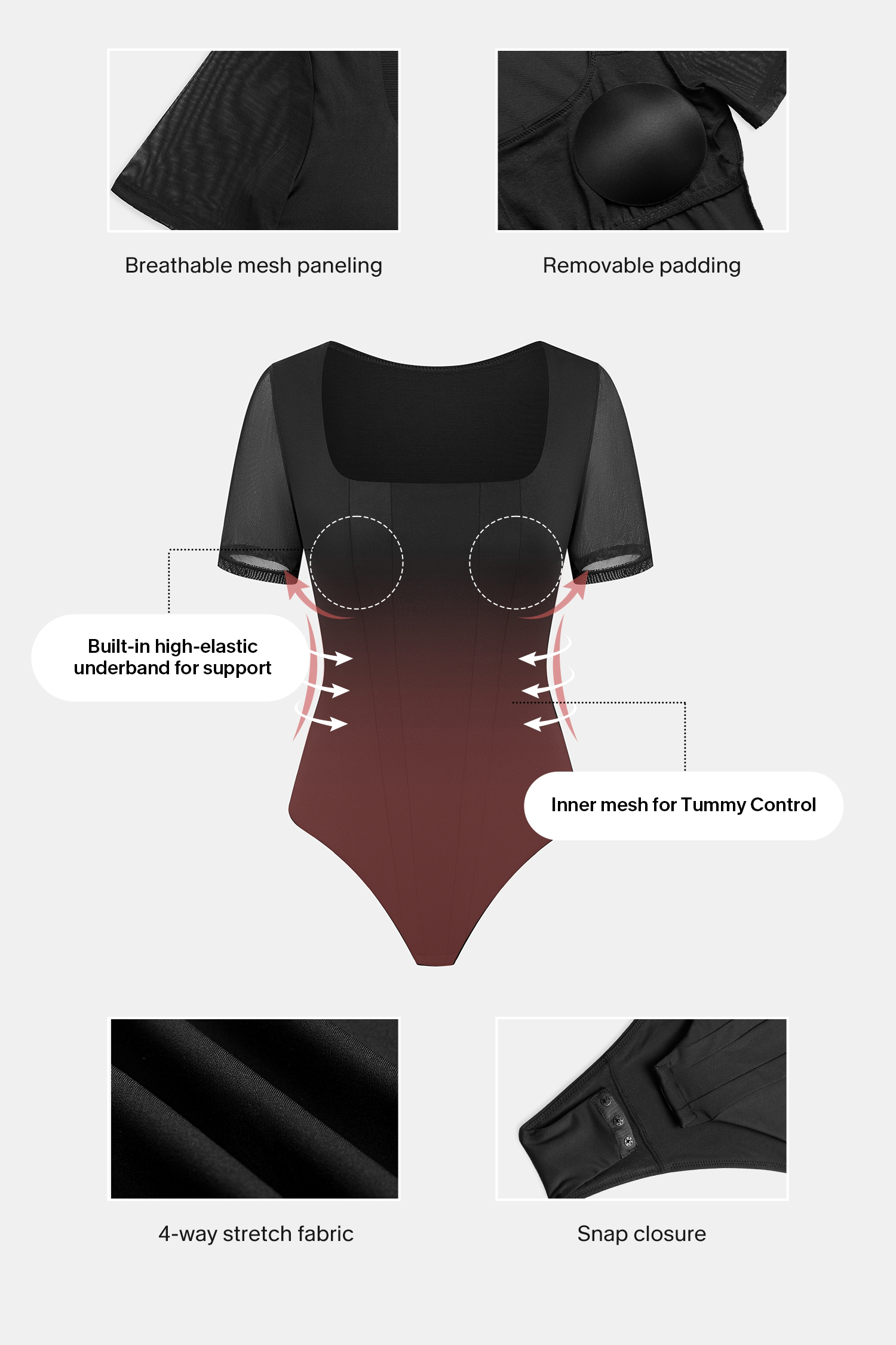 Late Night Out Black Shapewear Bodysuit