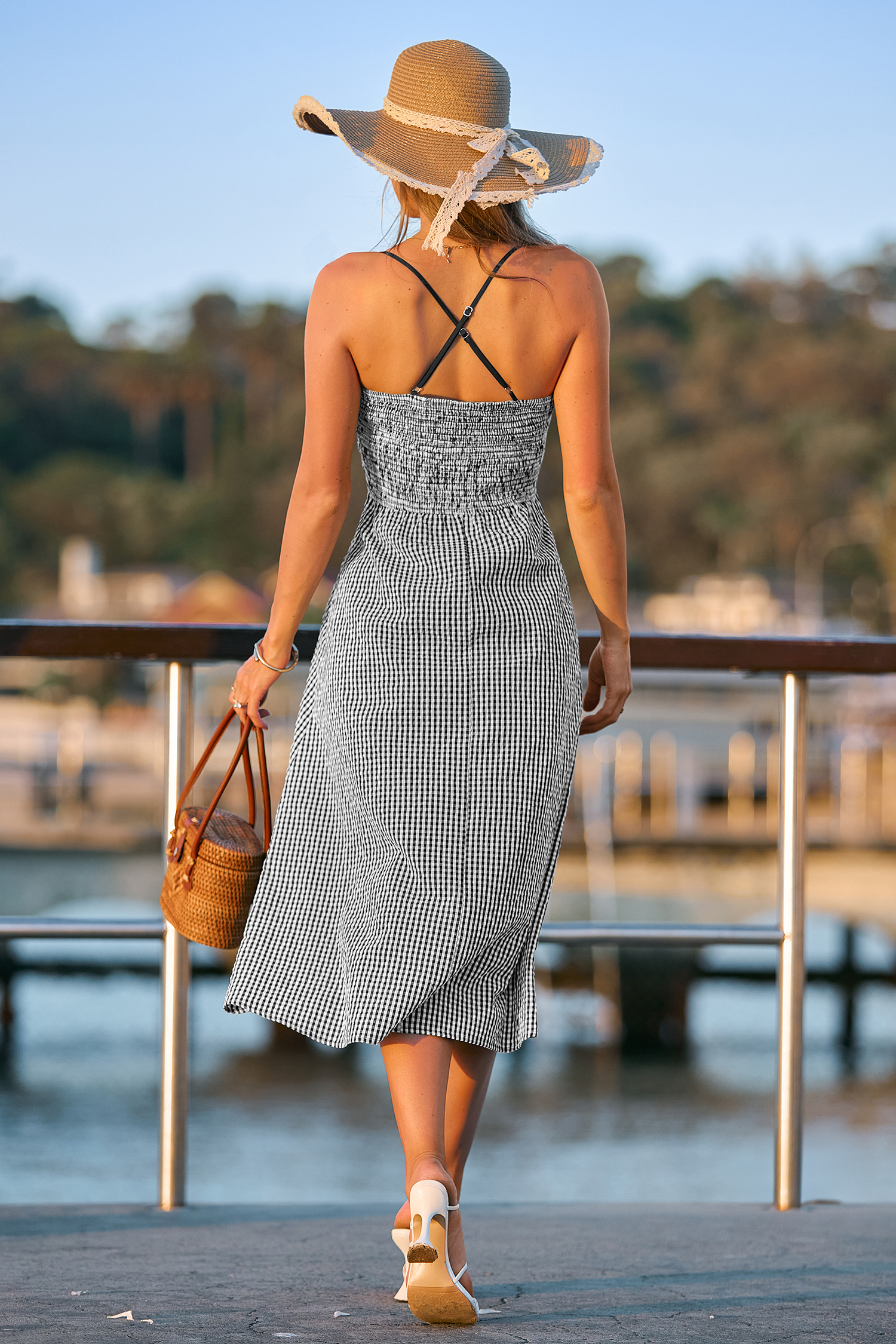 Sugary Gingham Maxi Dress