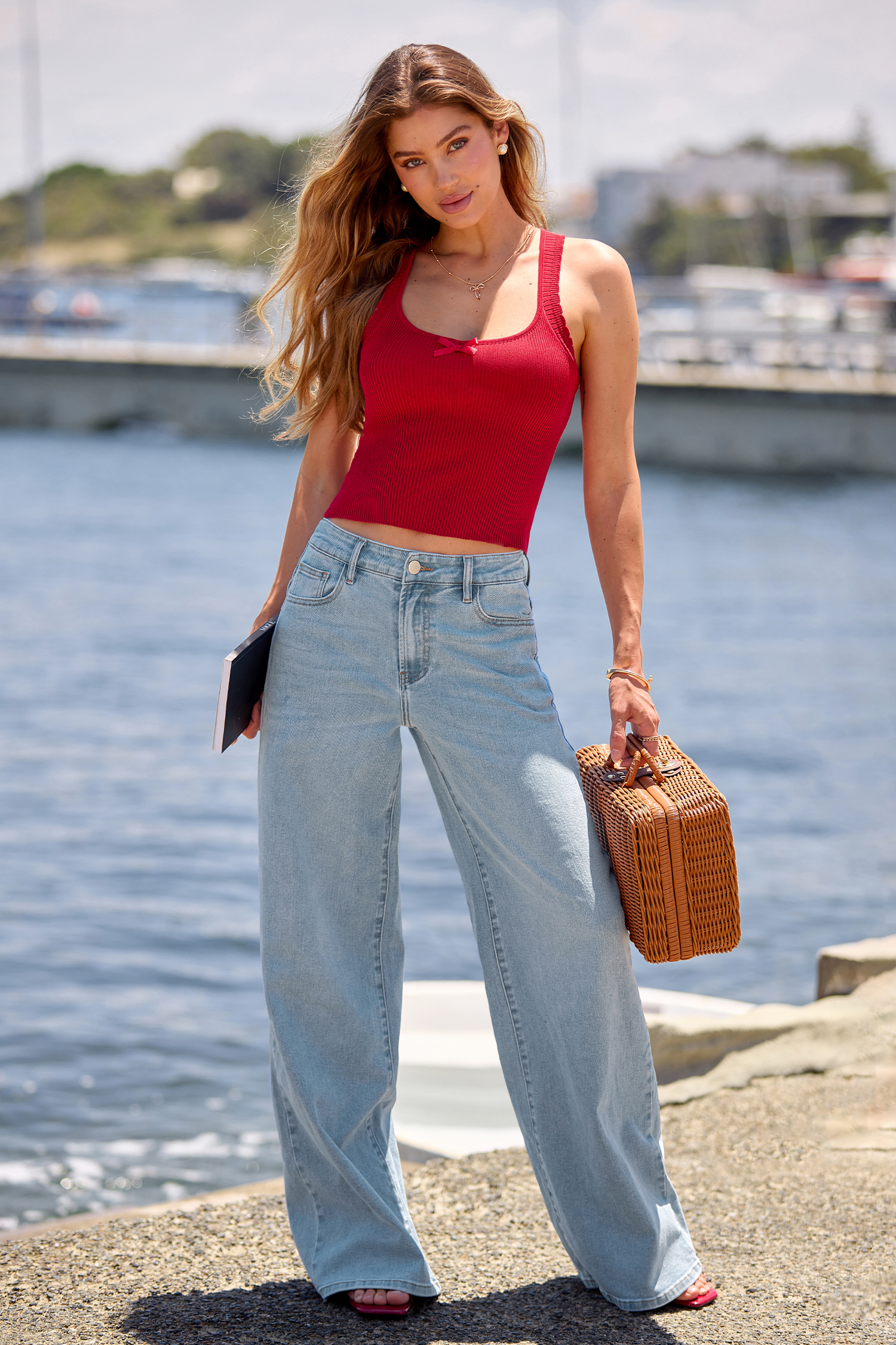 Cupshe Good Measure Blue Jeans